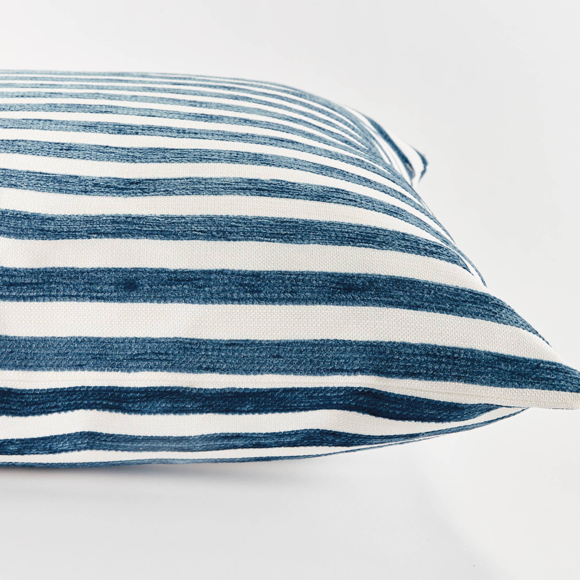 Gideon Square Indoor-Outdoor Pillow 24", Navy Blue