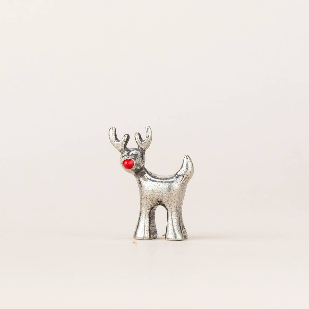 Reindeer Netsuke | Pewter Figurine | Holiday Collectible