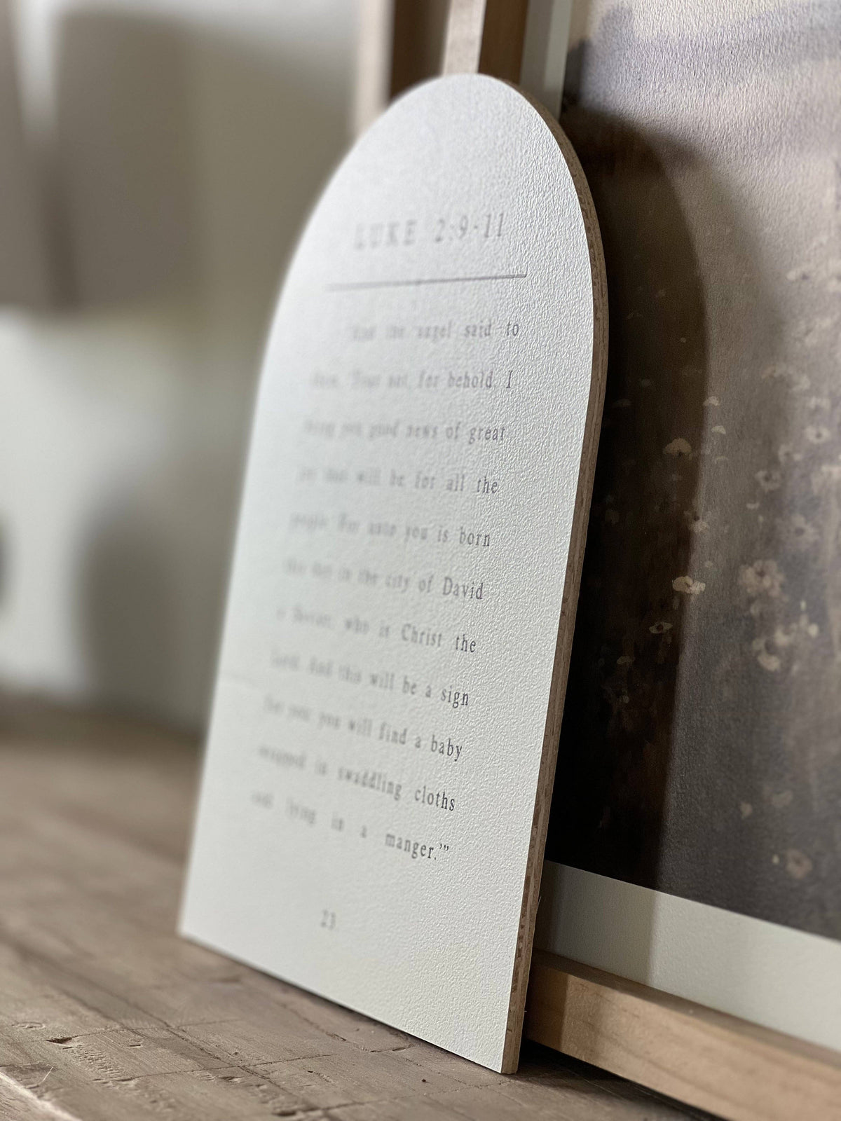 Luke 2 Book Page, Arch | Christmas Decor: Without Frame / Small
