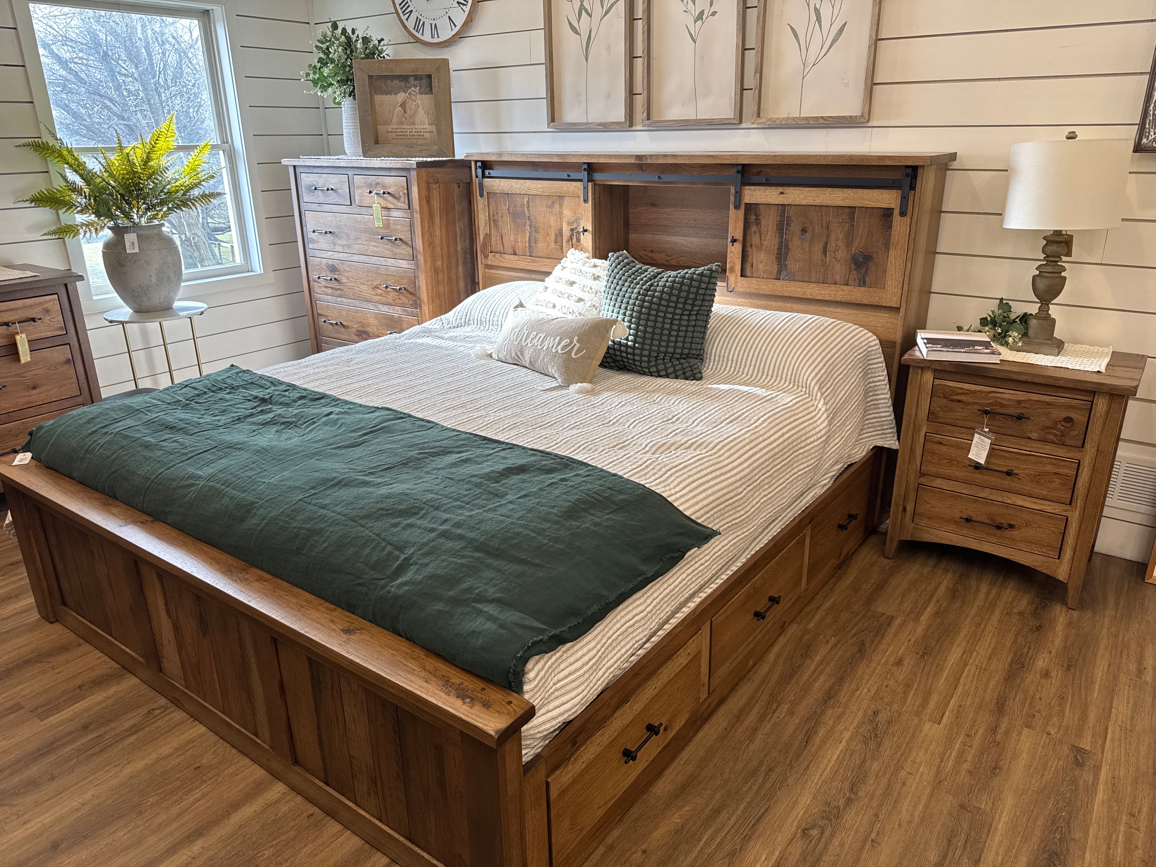 Barn Floor Bookcase Bedroom Set