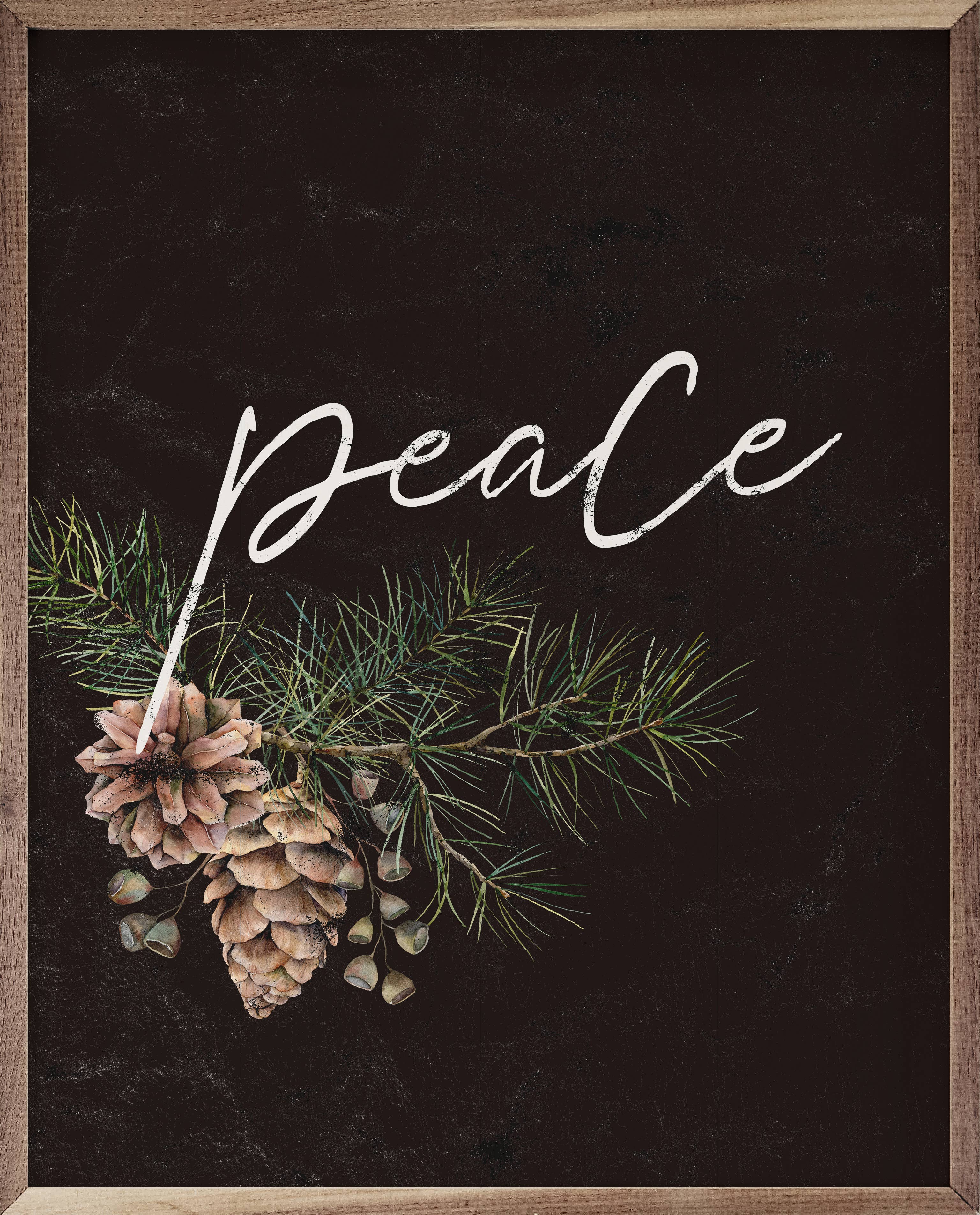 Pinecone Peace Branch Black