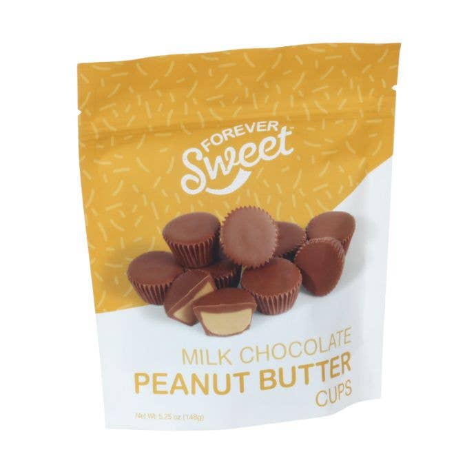 Forever Sweet Milk Peanut Butter Cups 5.25 oz Pouch Bag