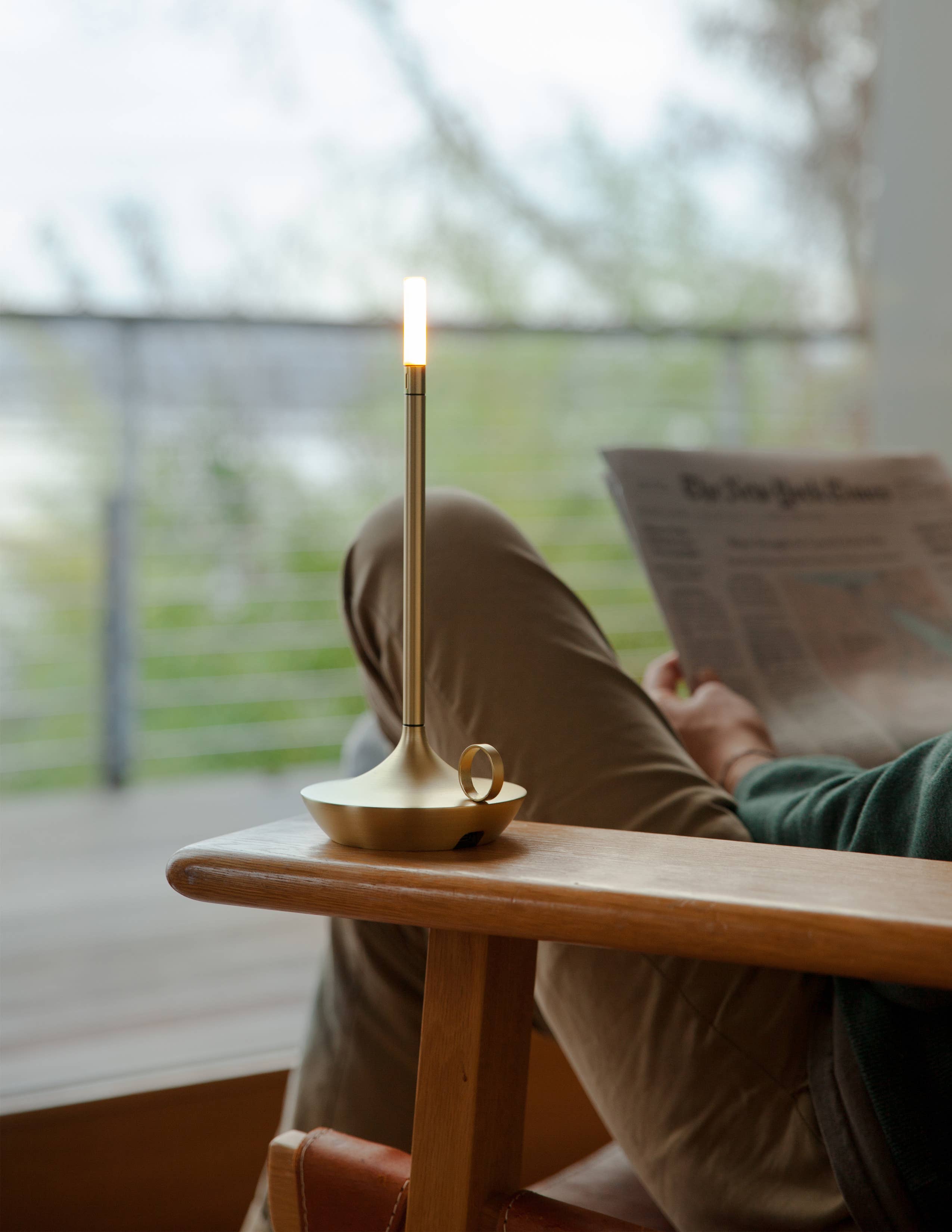 GRAYPANTS Wick Portable Rechargeable Lamp | Tall