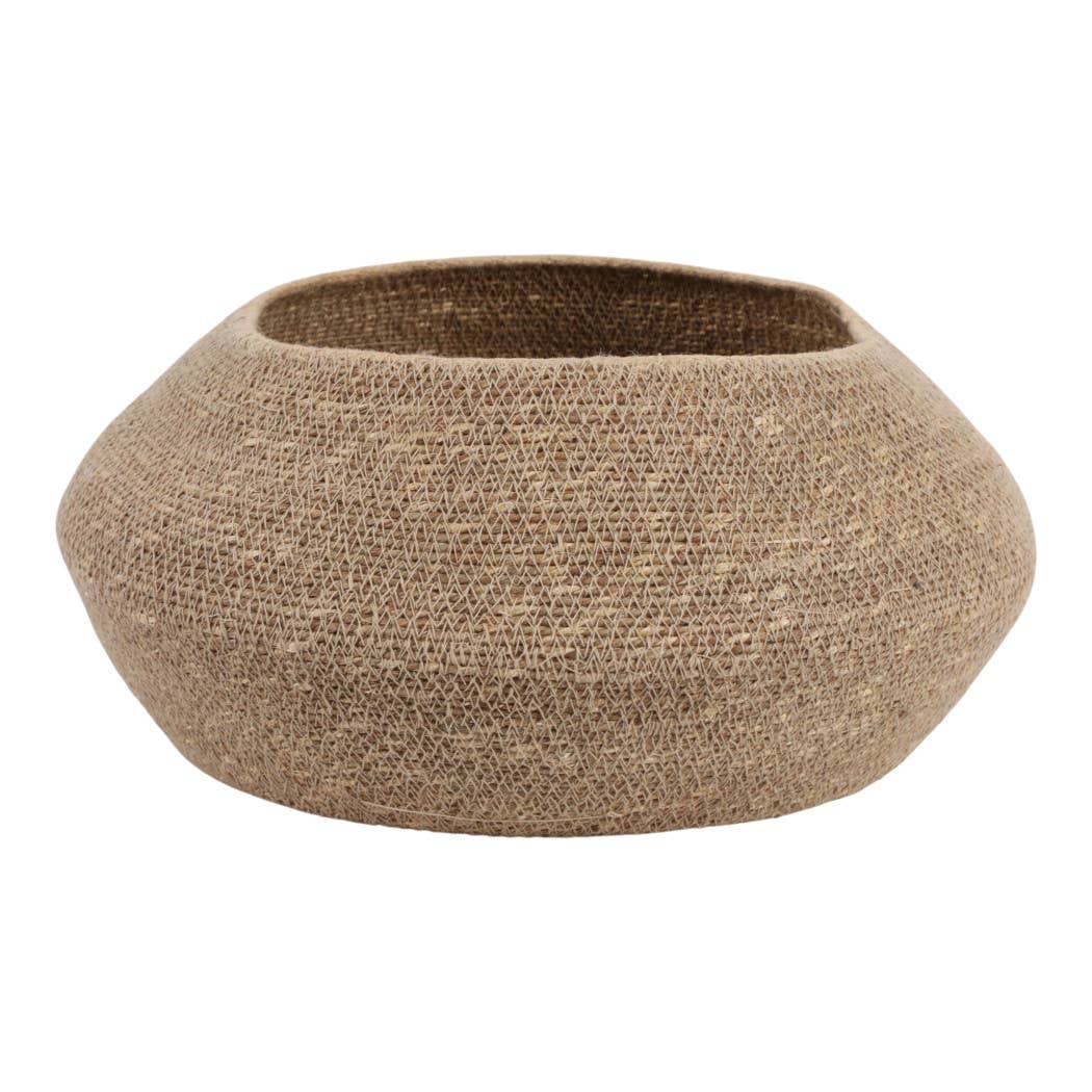 Decorative Basket - Brown Woven Jute, 15 in.