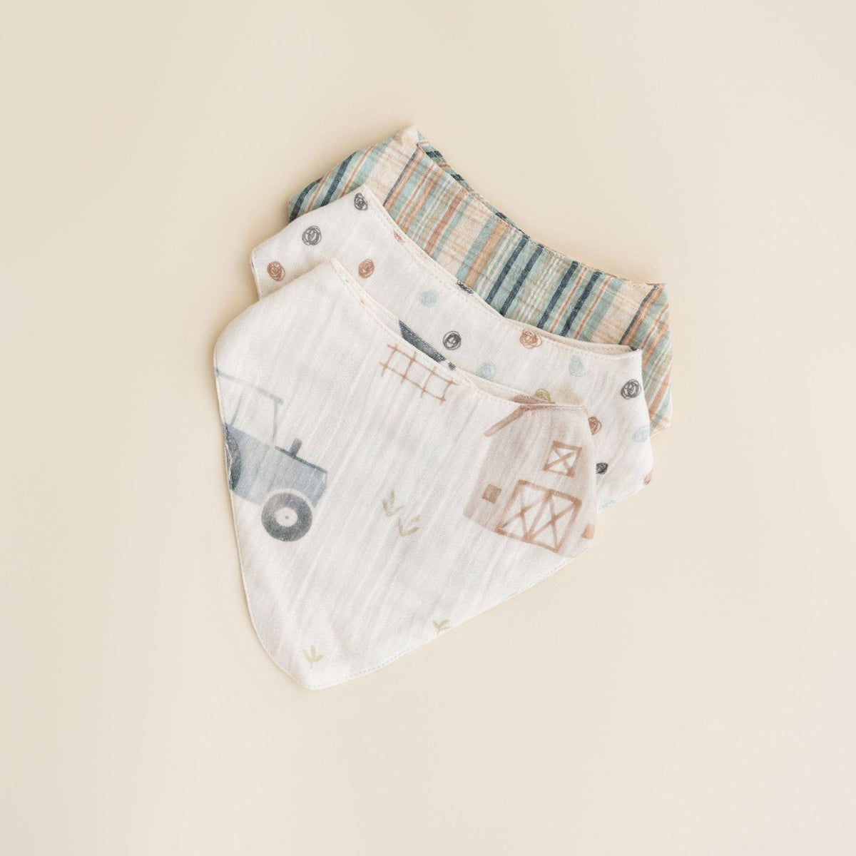 Charlie 3-pc. Farmhouse Tractor Bib set