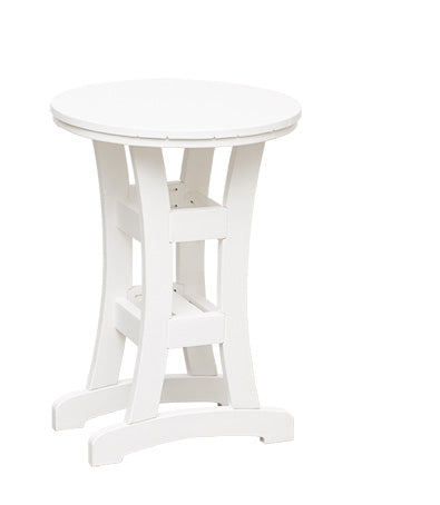 Bayshore round pub table in White