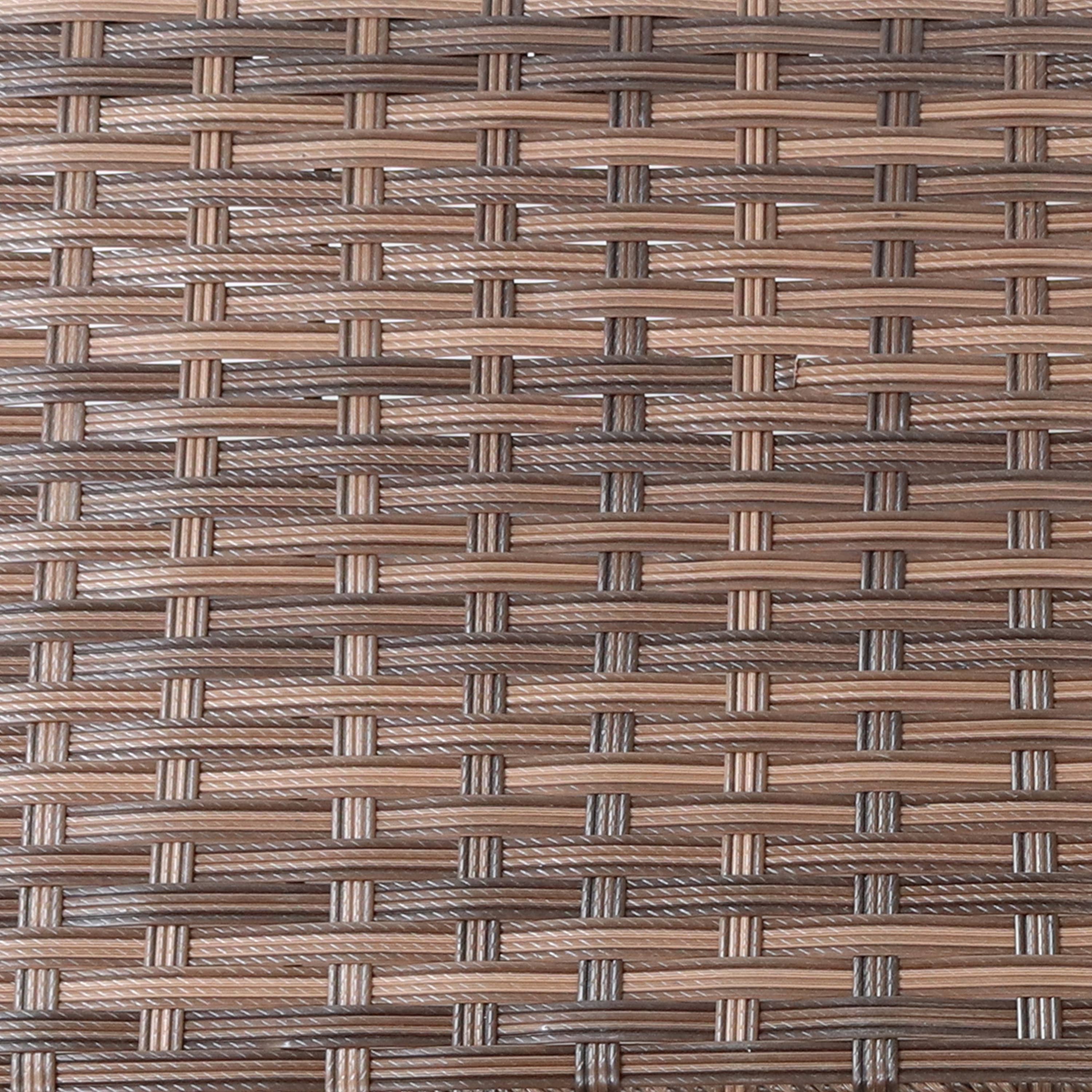 Square Polyrattan Indoor Planters - 1 Large/1 Small - Brown