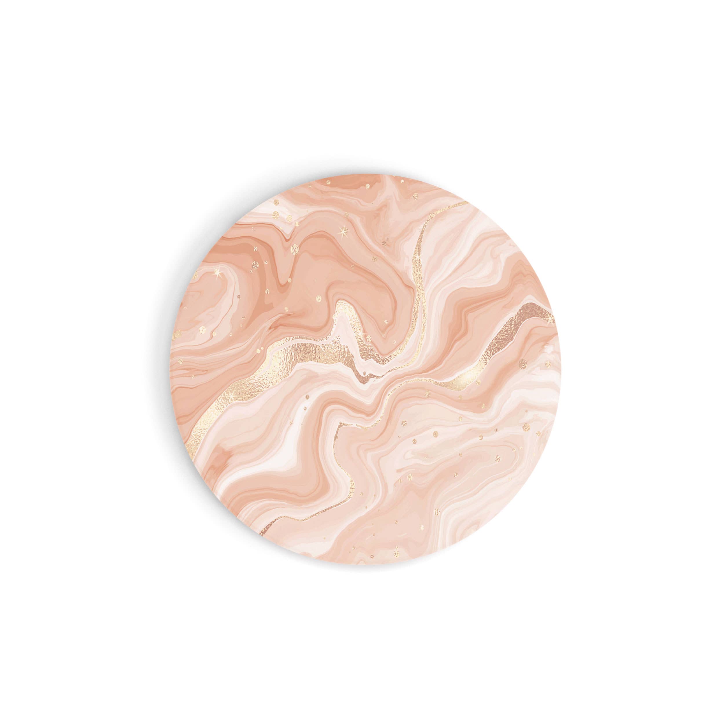 Pink Marble Pattern Car Coaster