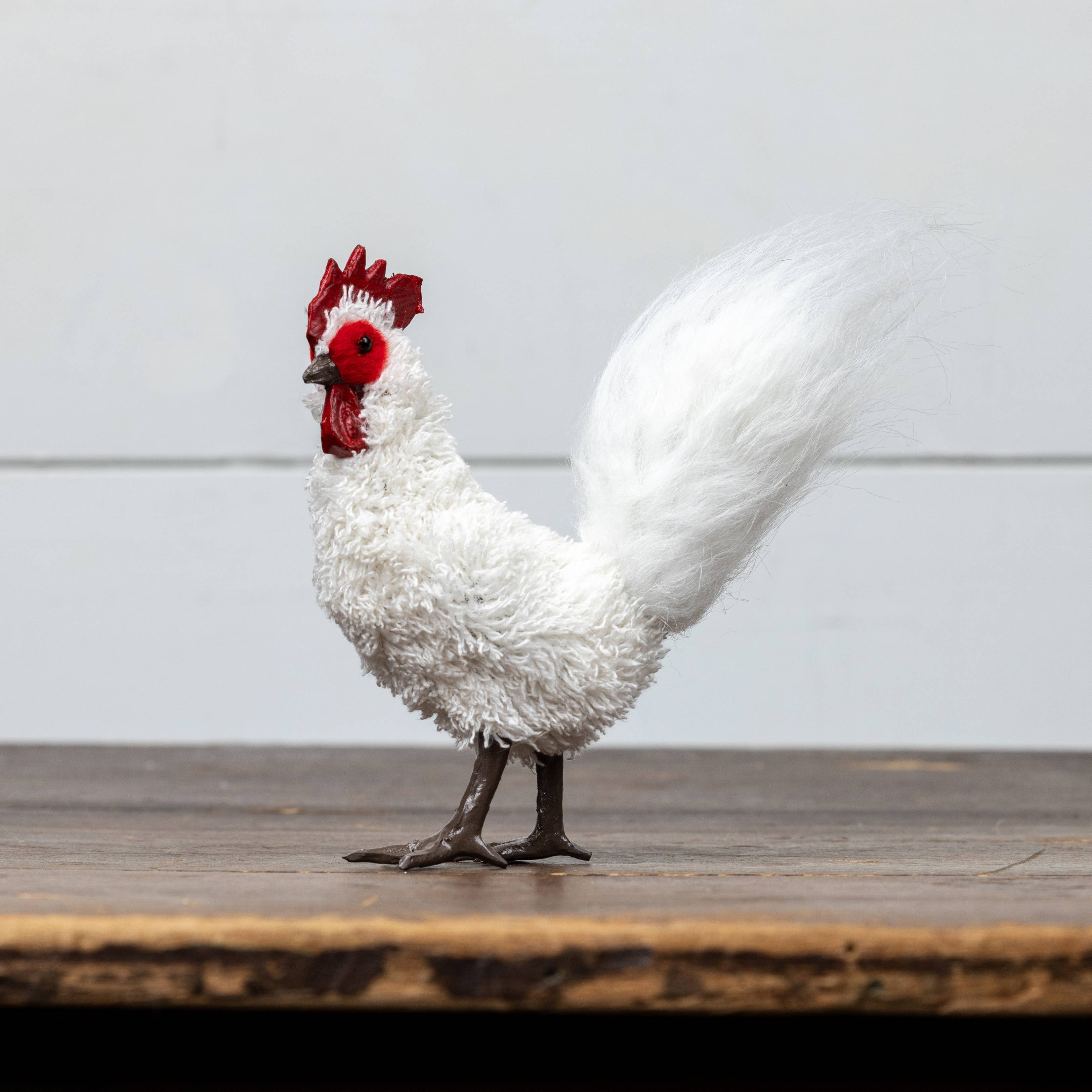 STANDING WHITE ROOSTER