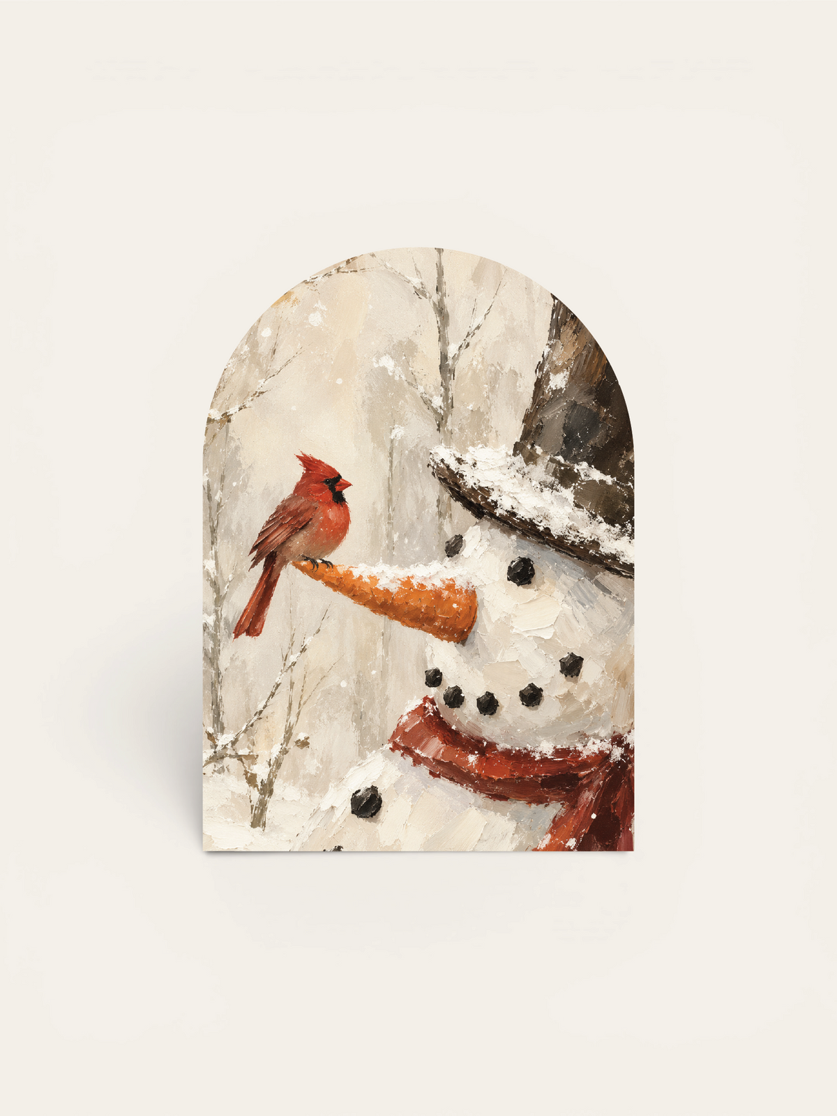 Cardinal on Snowman Nose, Arch