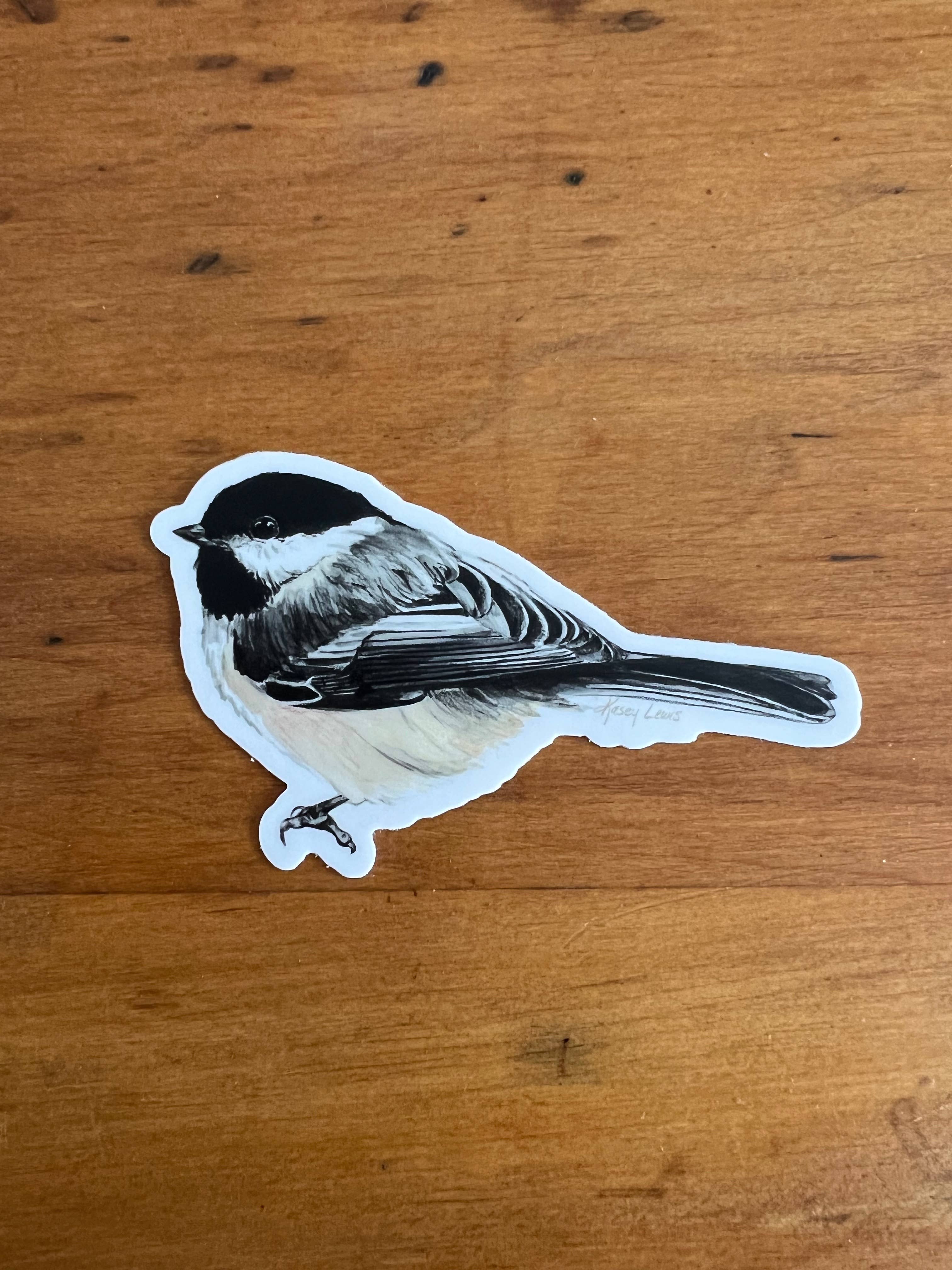 Black Capped Chickadee / Vinyl Sticker