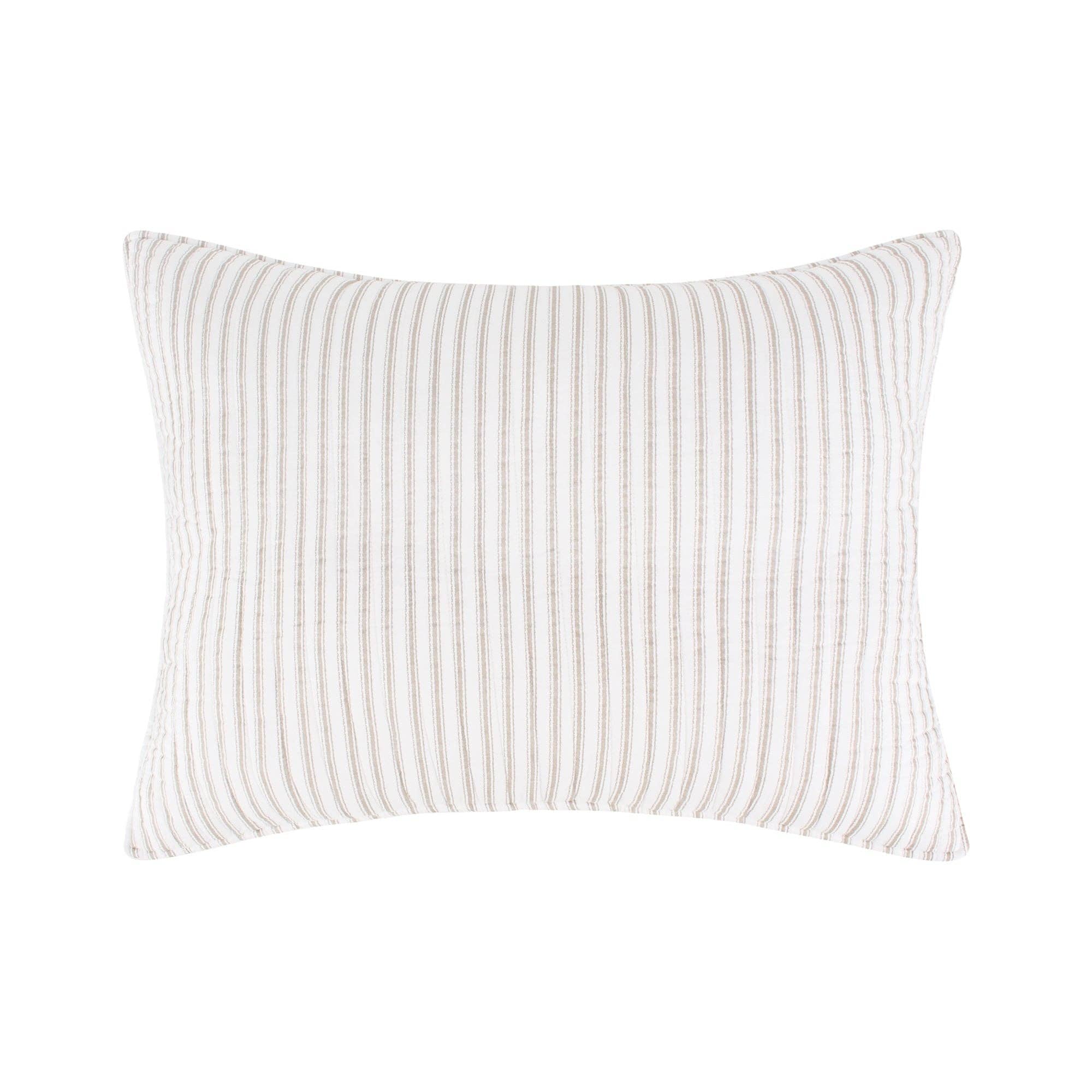 Tobago Stripe Taupe Quilt Set