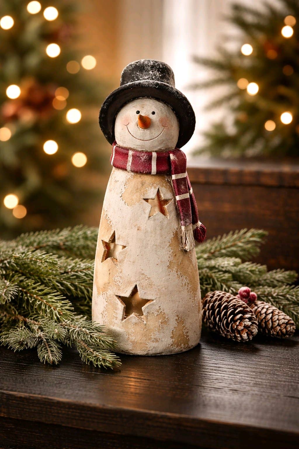 Starlight Snowman 6.3x5.9x15.8in