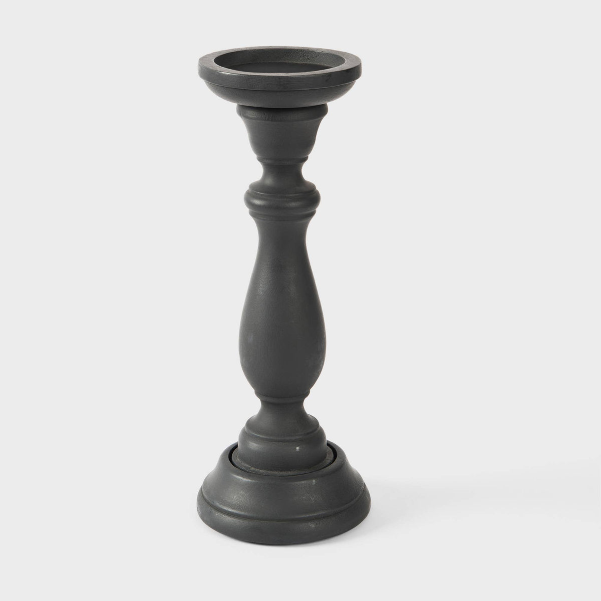 Handcrafted Tuli in Matte Black Candleholder Set of 3