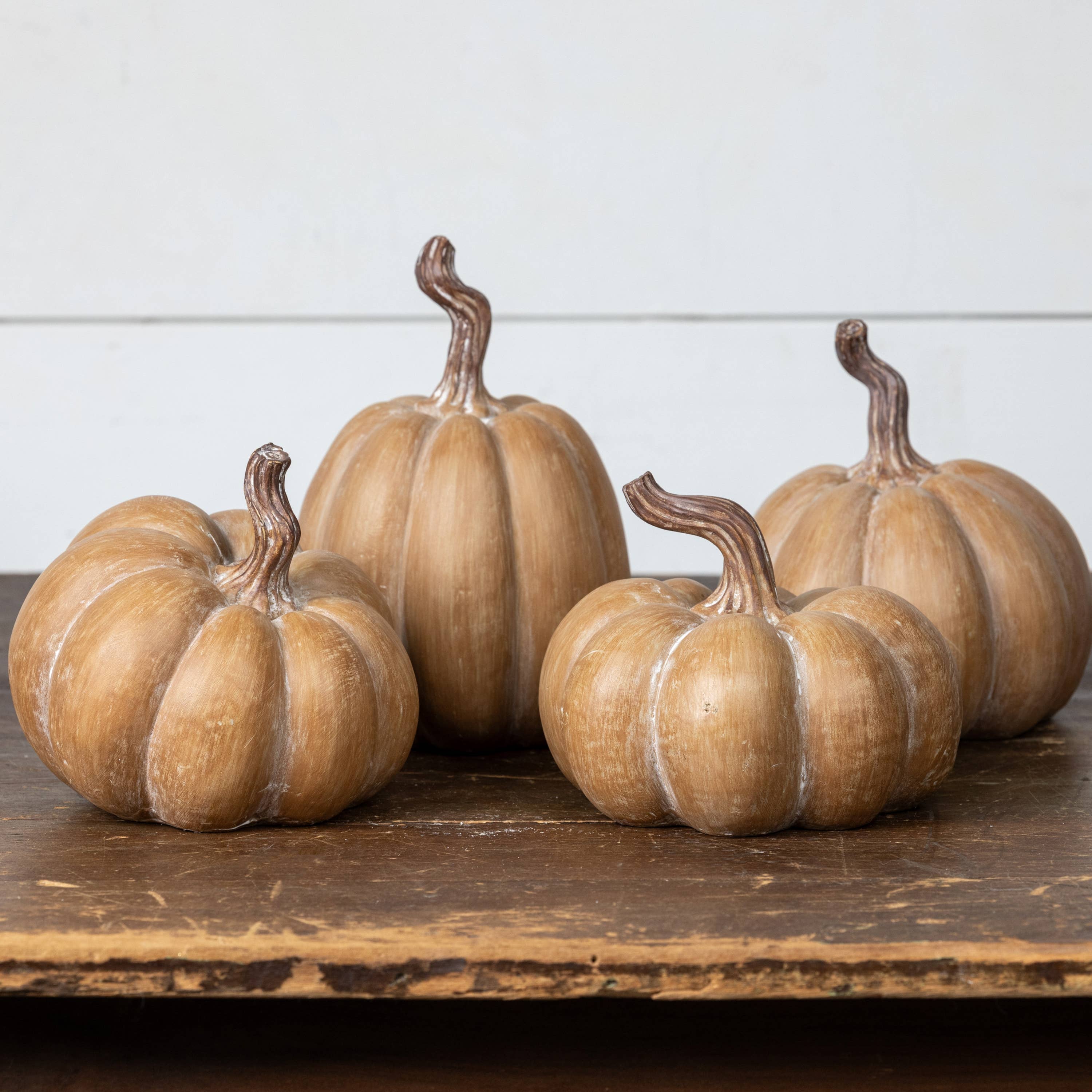4.75" TAN RESIN PUMPKIN