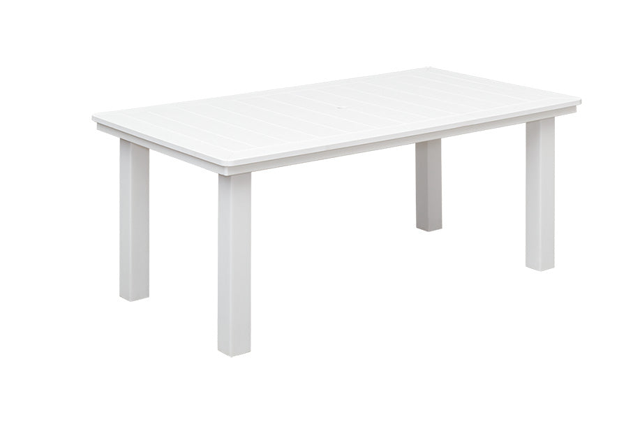 Marina patio dining table in white - Lancaster outdoor furniture