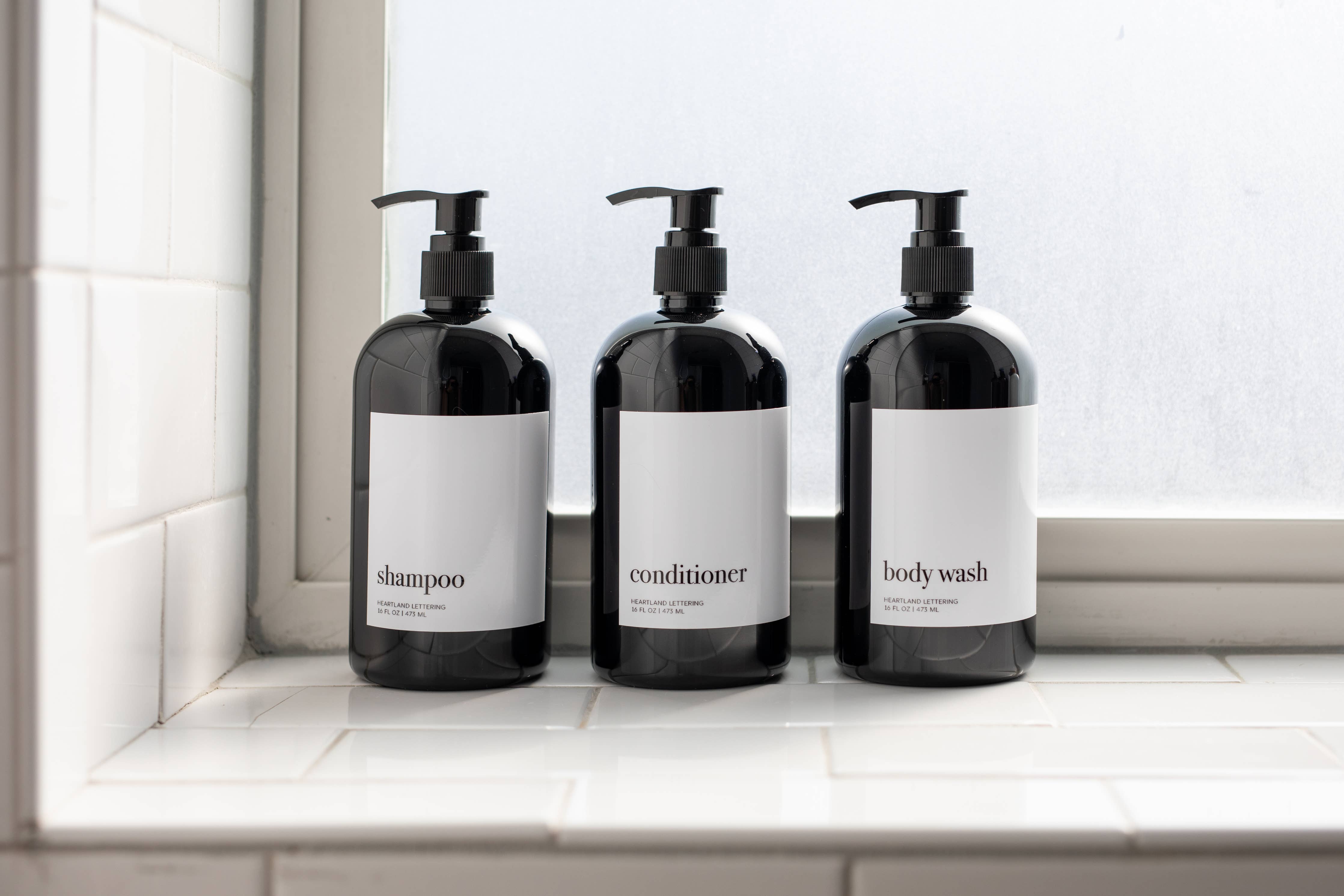 Shampoo Dispenser - Refillable Bottles - Bathroom Decor