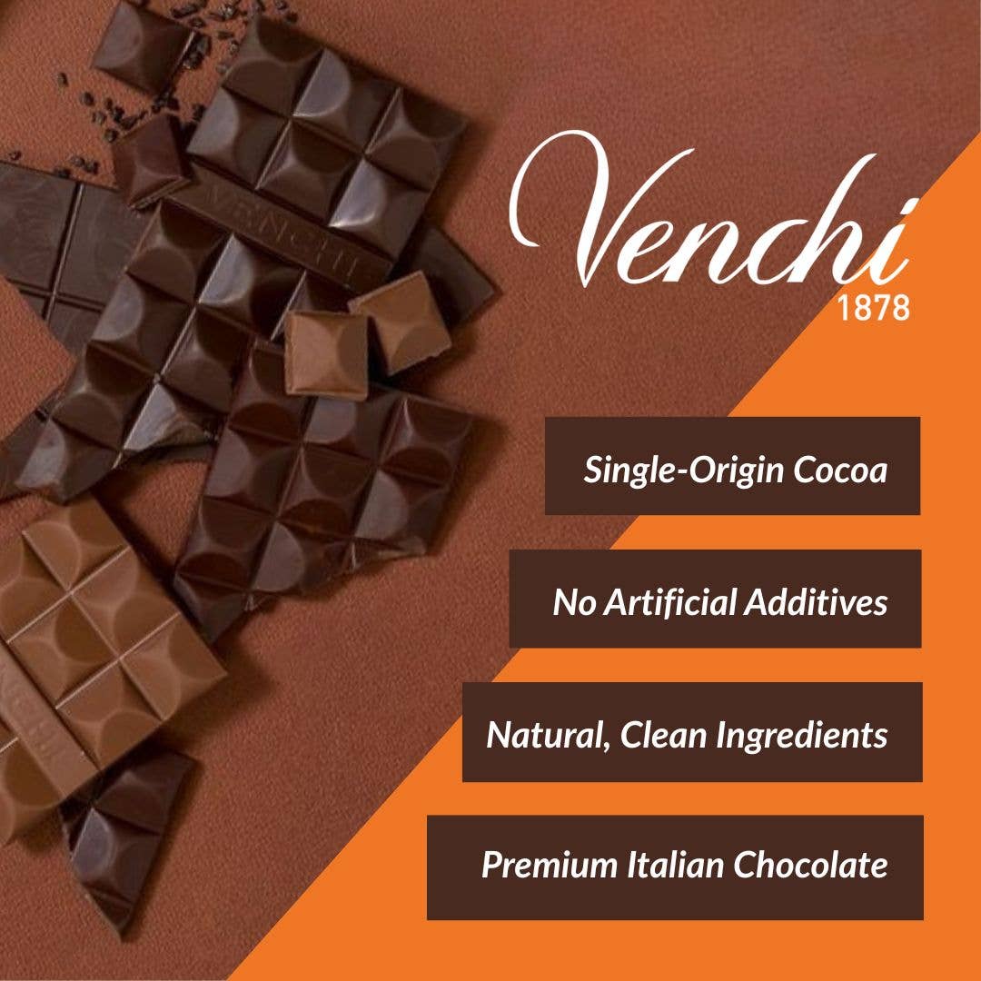 75% Dark Chocolate Mini Squares - Italian Gourmet Chocolate