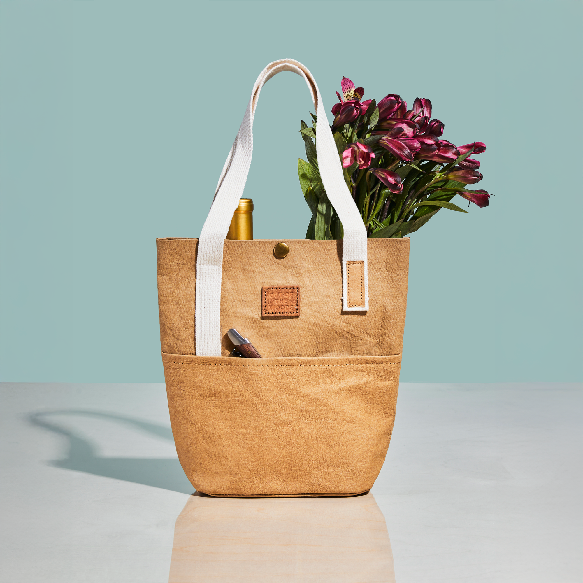 Rabbit Tote, Reusable Vegan Leather Shopping Bag
