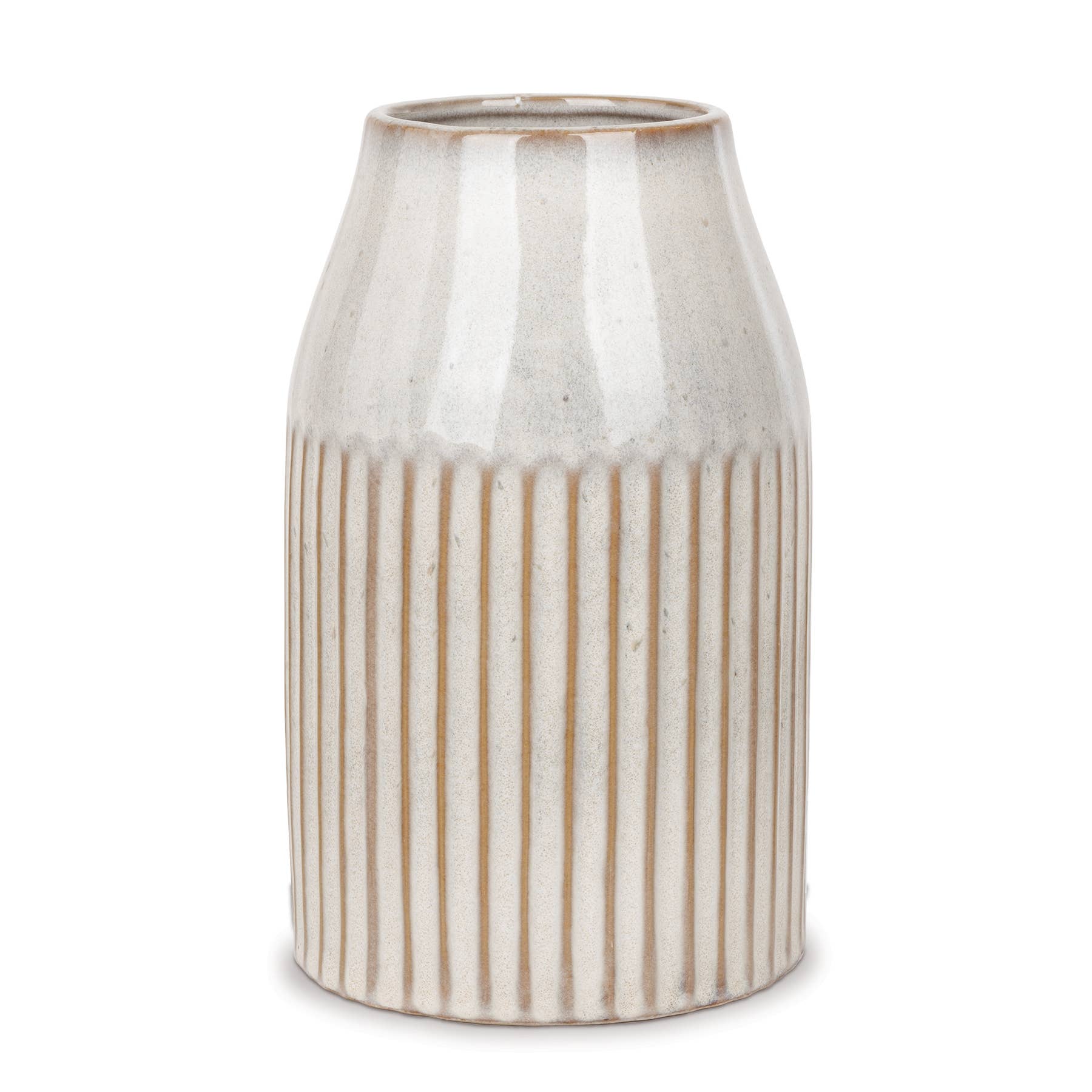 Ceramic Ribbed Vase