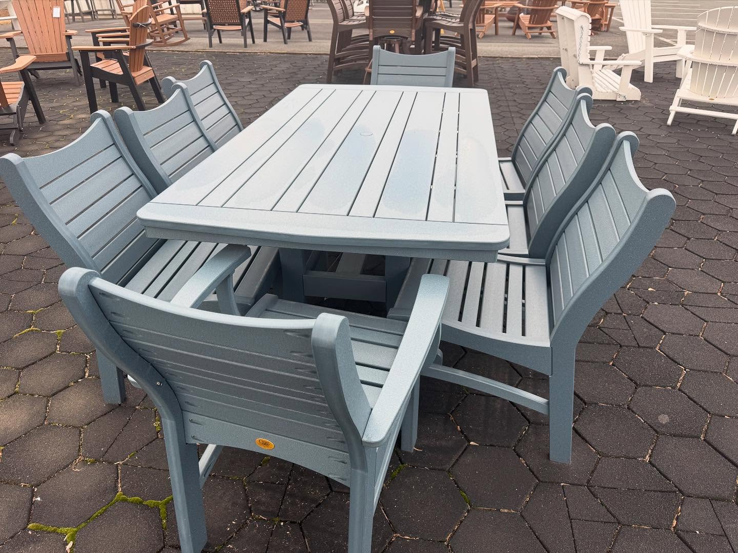 Bayshore Dining Table 40" X 72" | Slate Blue