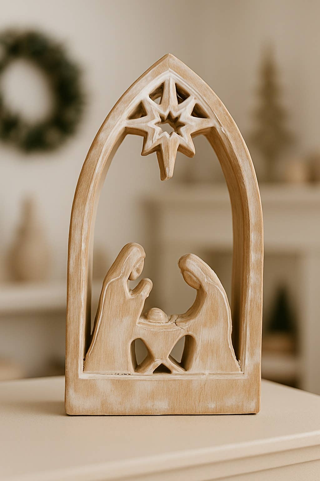 Clear Enamel Nativity 10x5in