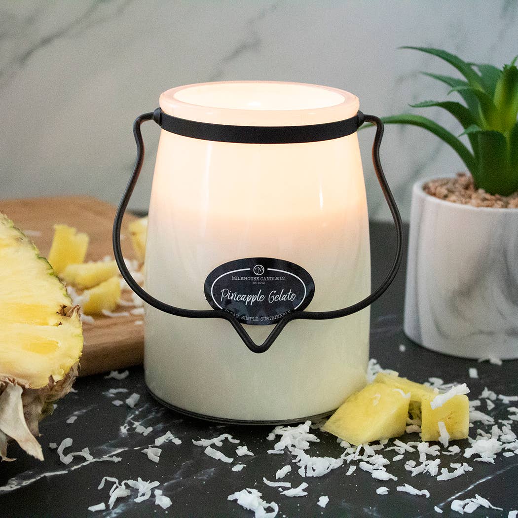22 oz Butter Jar Candle: Pineapple Gelato