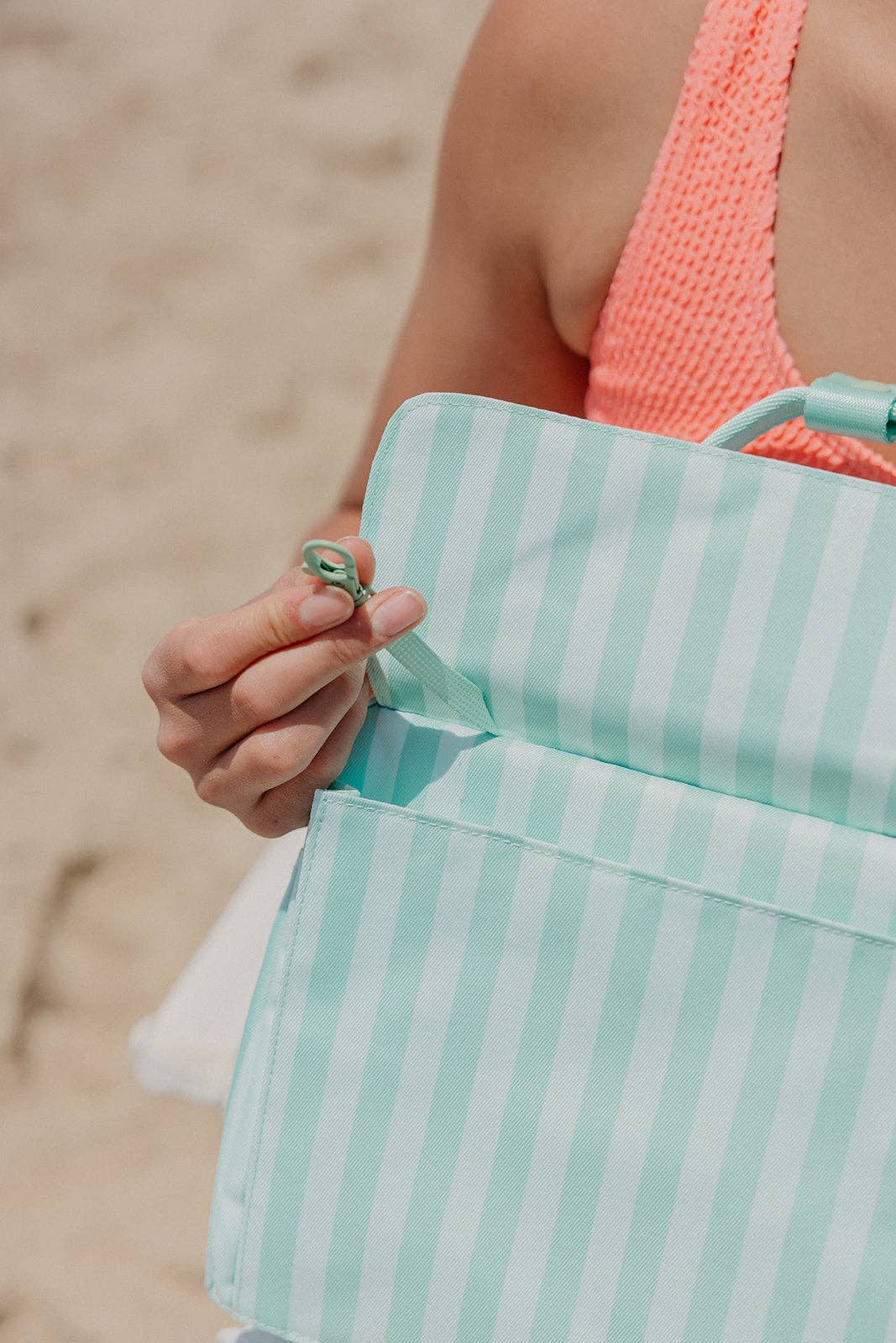 Seafoam Stripe Lunch Box