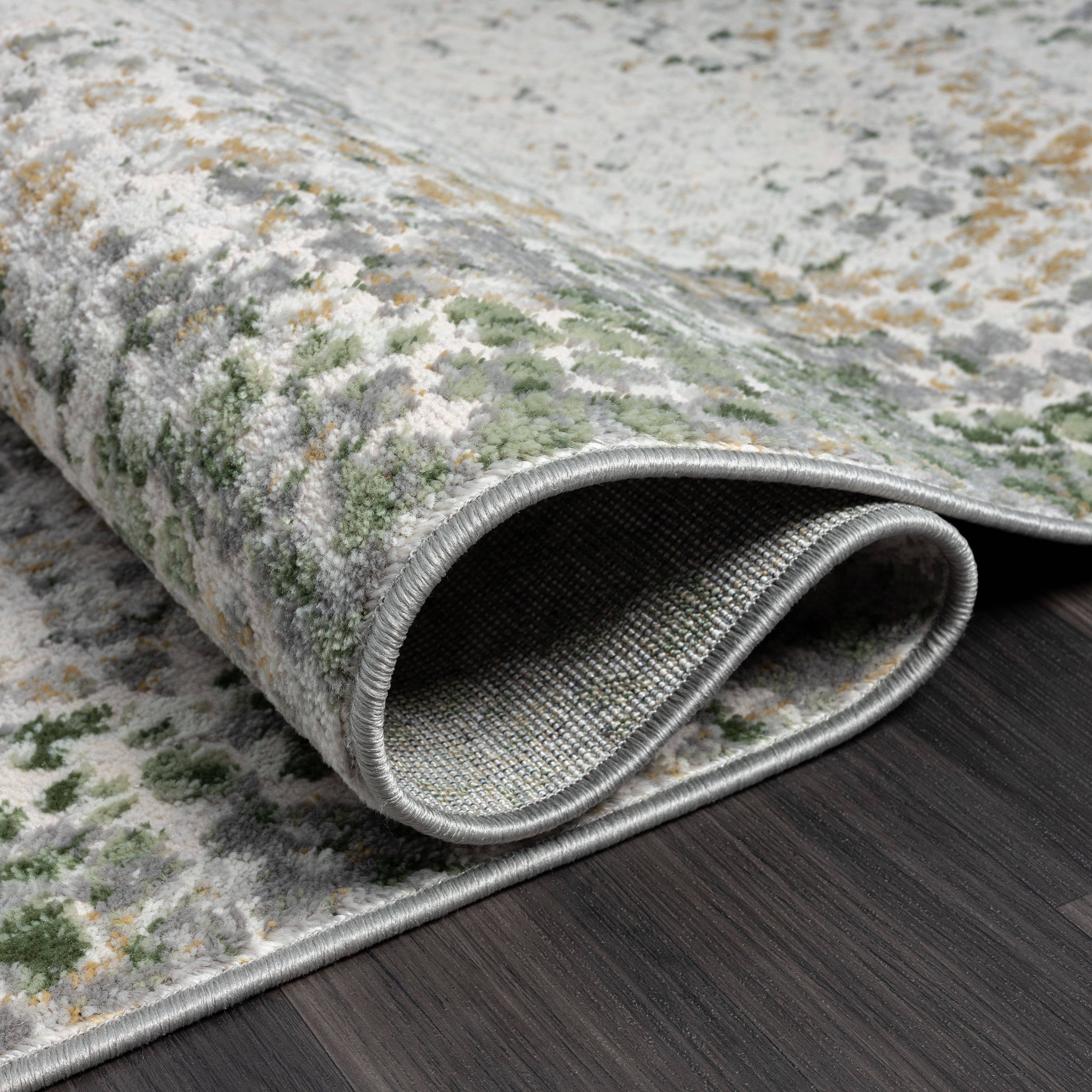 Atlas - Contemporary Grey Green Area Rug