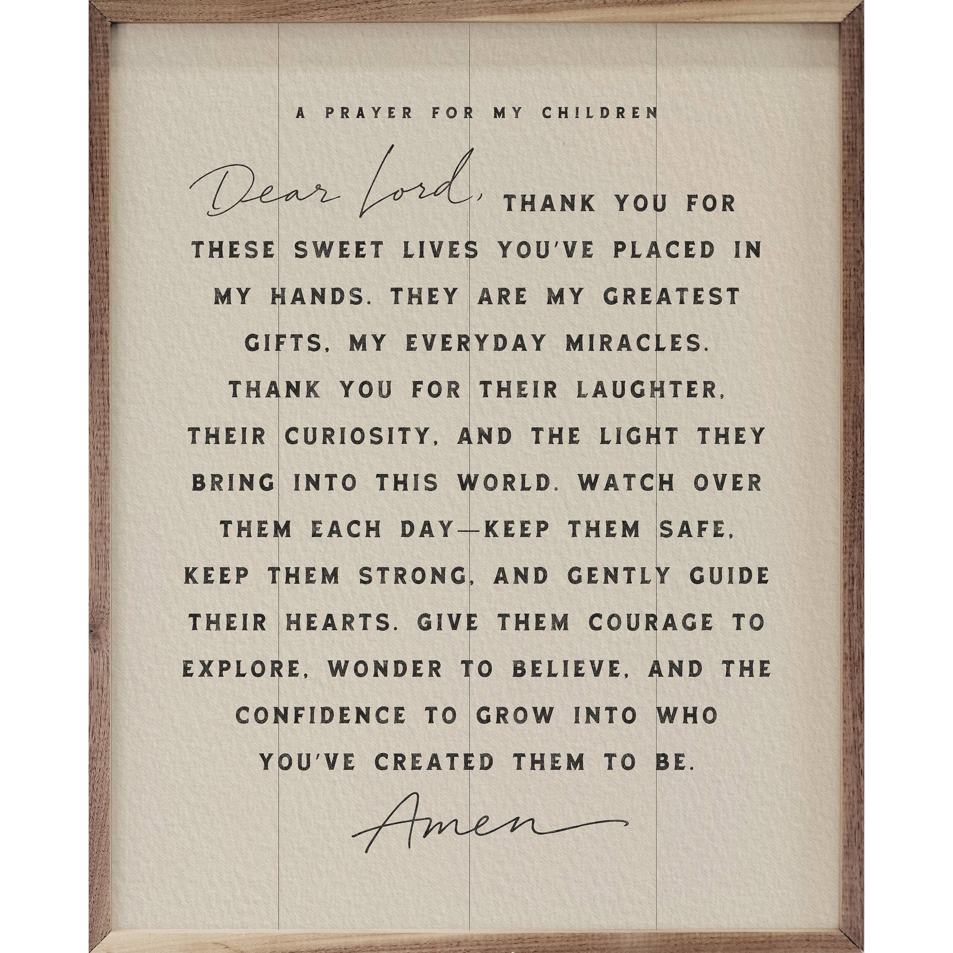 A Prayer For My Children