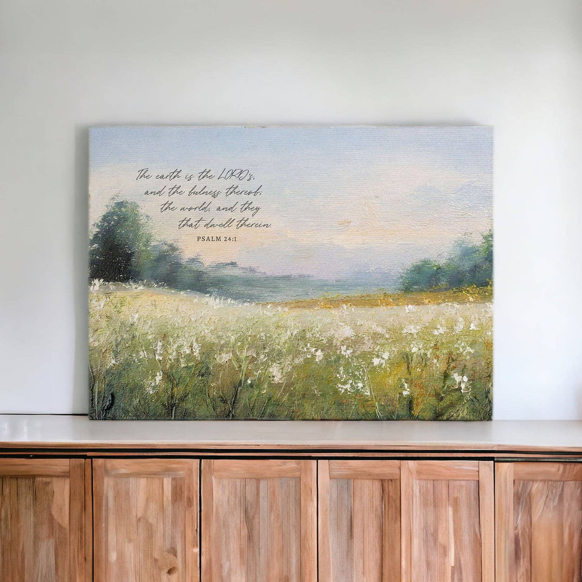 The Earth is the Lord's | Christian Wall Art Canvas | Psalm 24:1