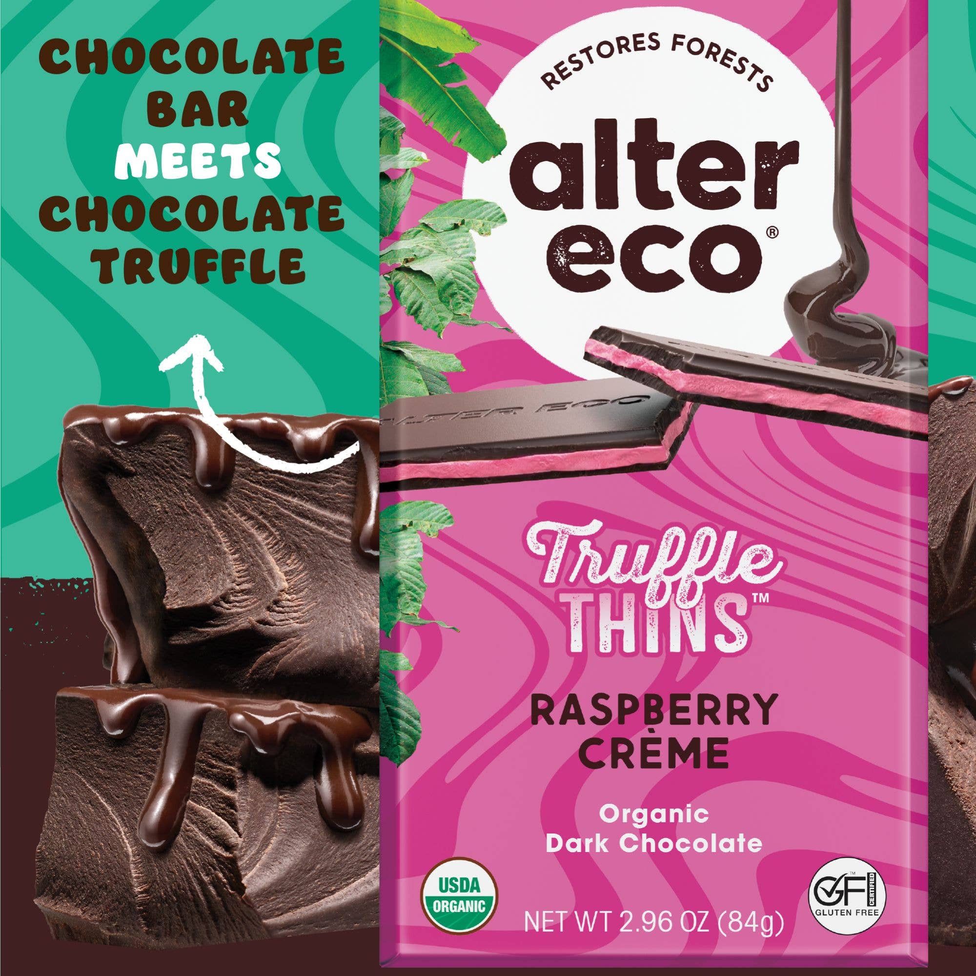 60% Raspberry Creme Truffle Thins-