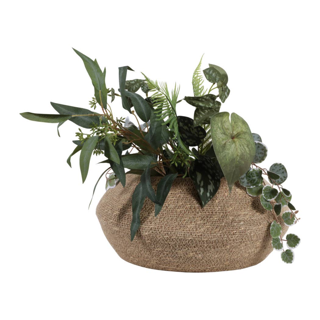 Decorative Basket - Brown Woven Jute, 15 in.