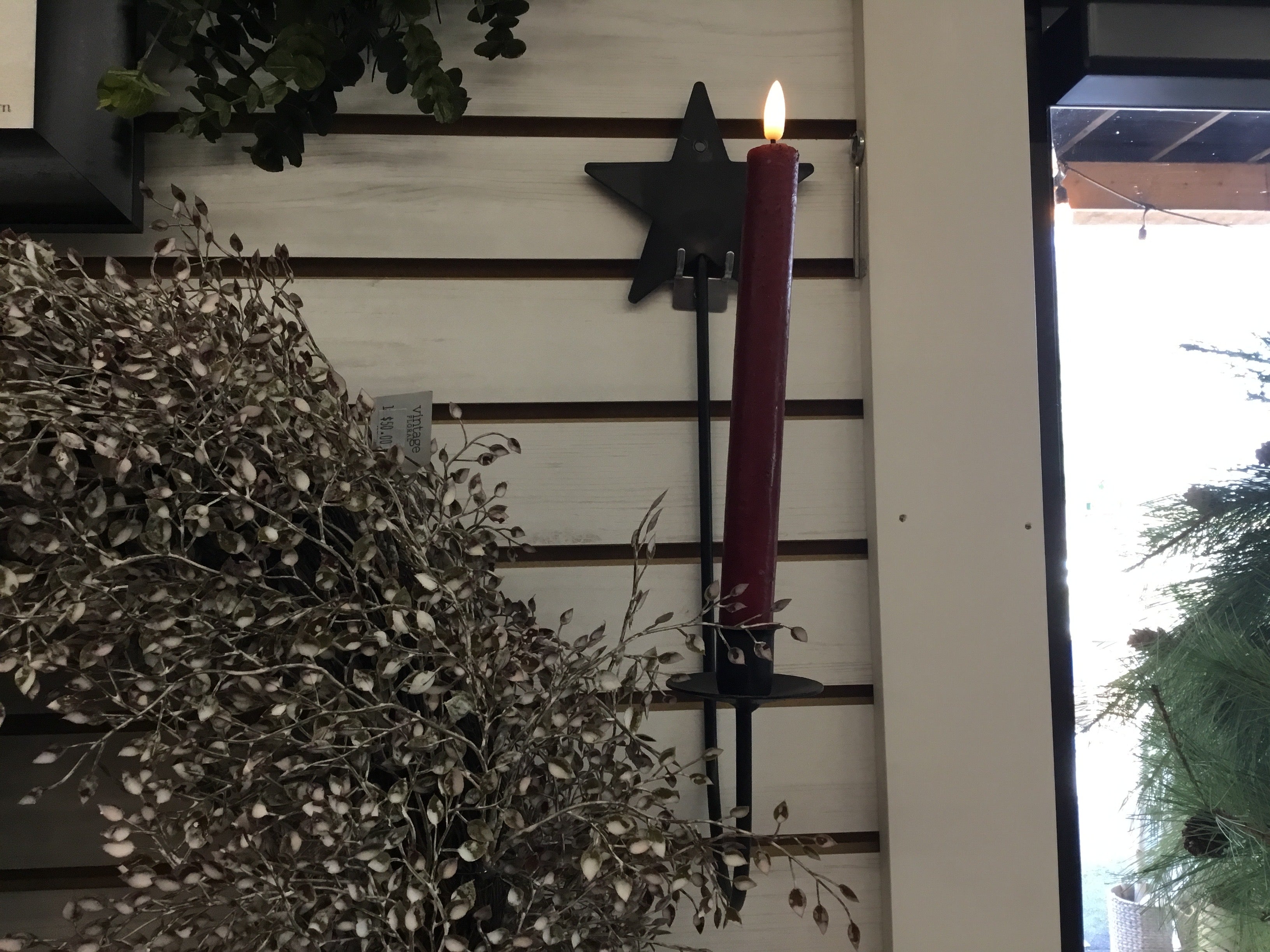 Single Star taper candle holder