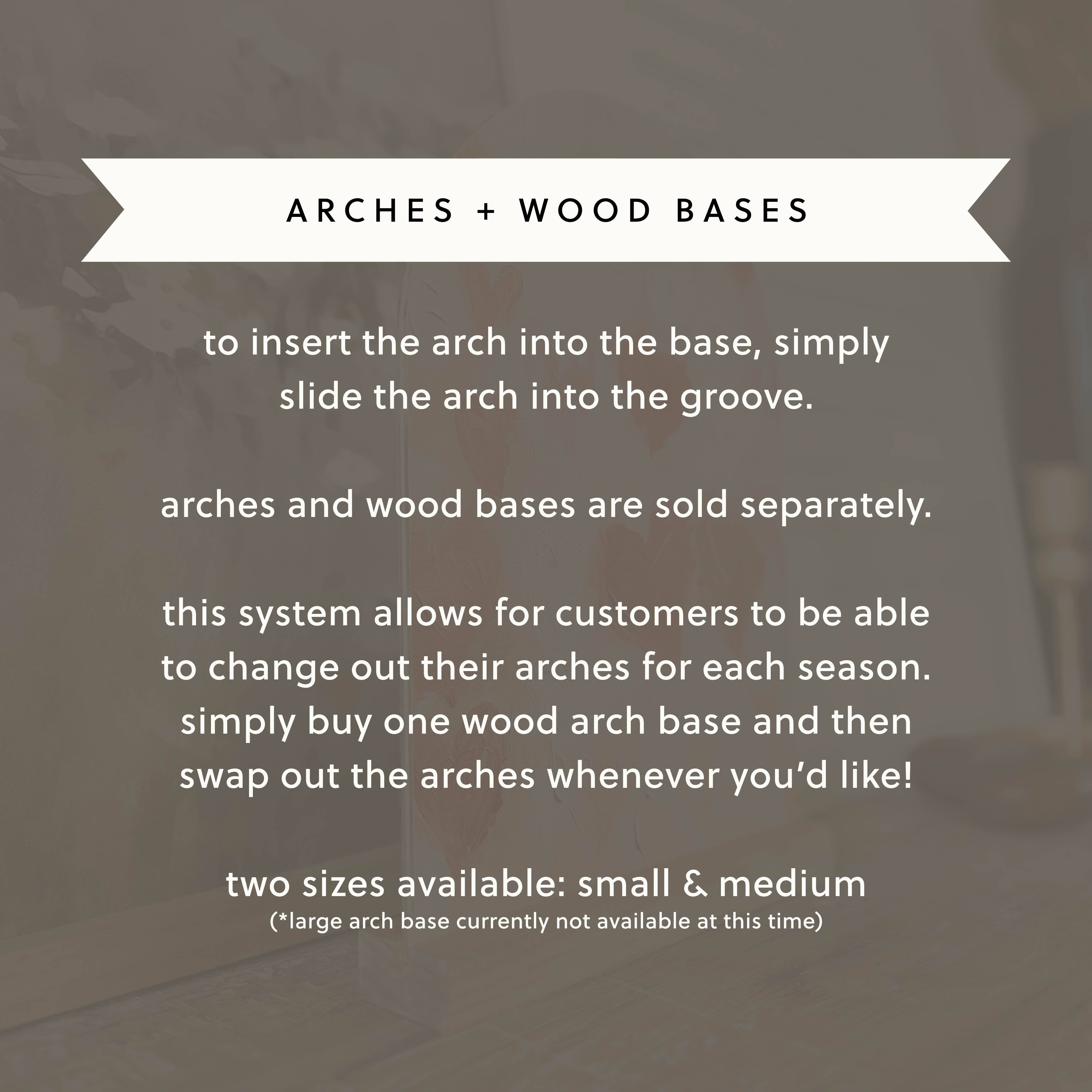 Arch Wood Base *BASE ONLY! Arches Sold Separately*