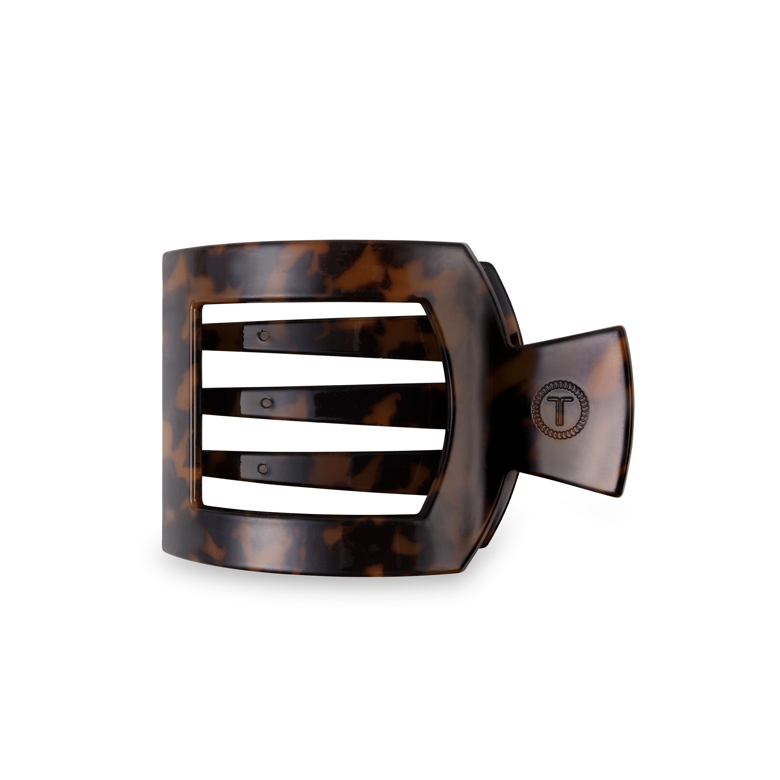 Square Flat Hair Clip | Med. | Tortoise