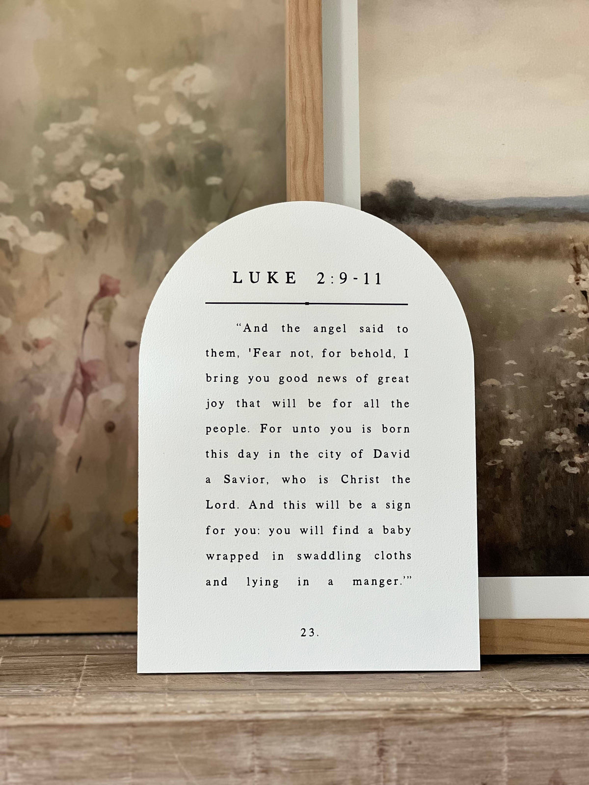 Luke 2 Book Page, Arch | Christmas Decor: Without Frame / Small