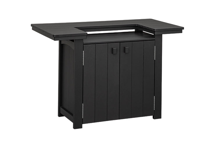 Patio serving bar in black - Lancaster outdoor furniture