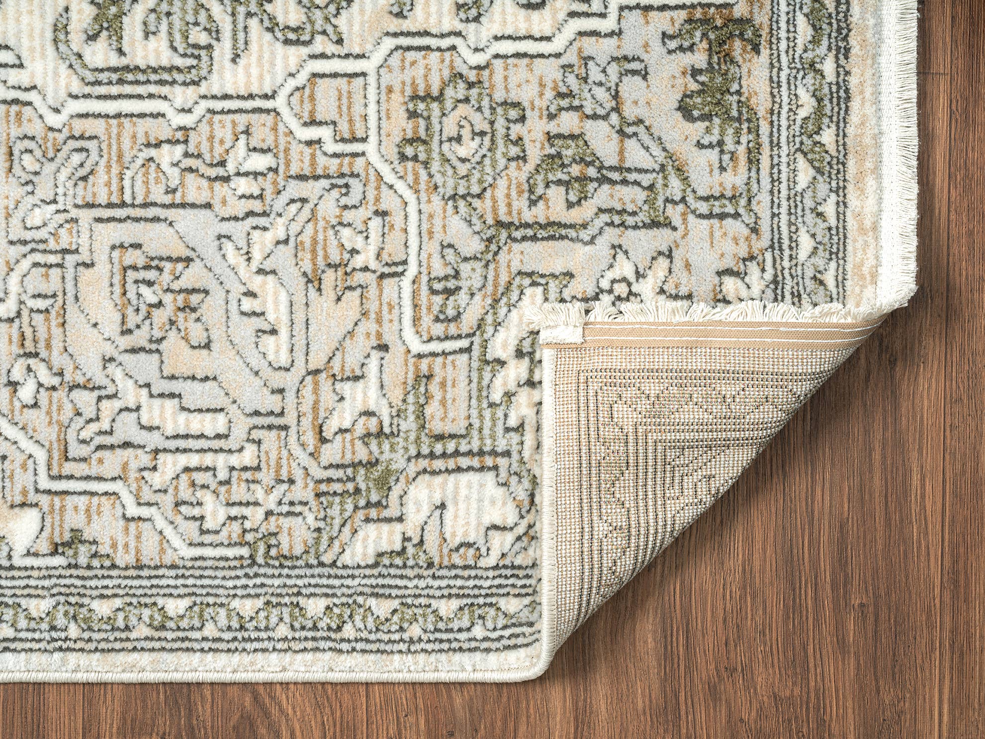 Abani Rugs Savoy SAV160A Green Beige Medallion Area Rug