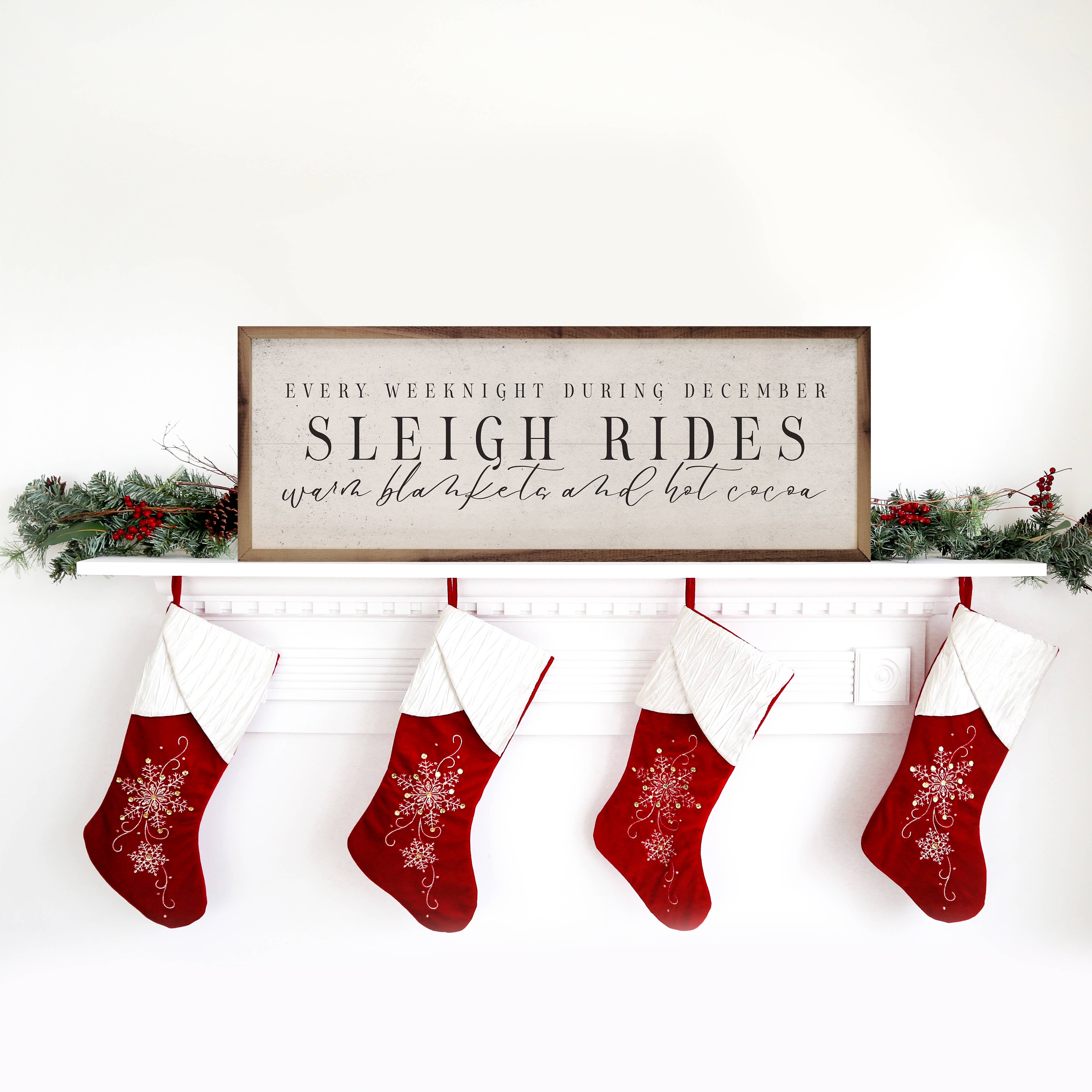 During December Sleigh Rides White