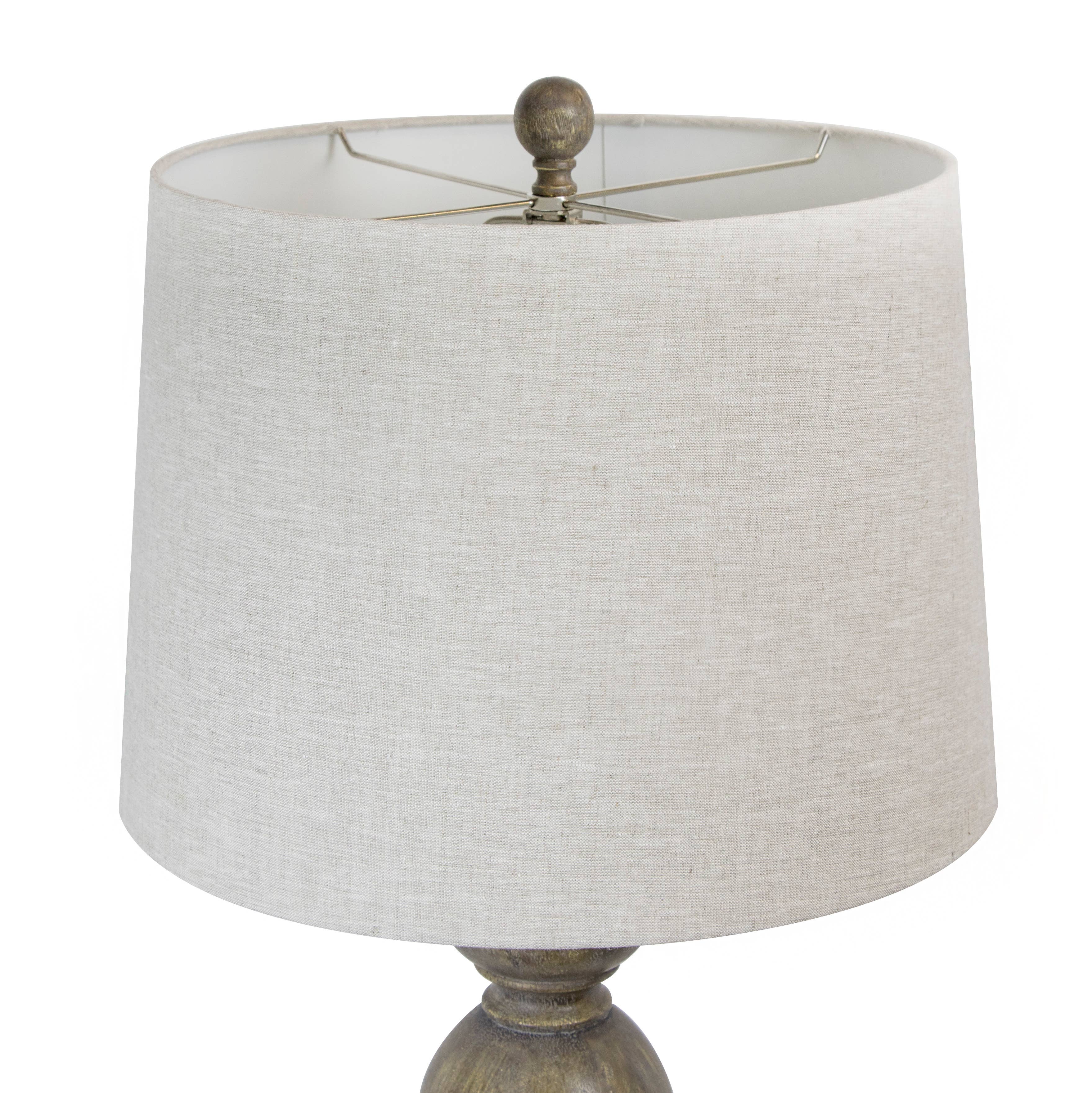 32" Polyresin Table Lamps with Opal Grey Finish (Set of 2)