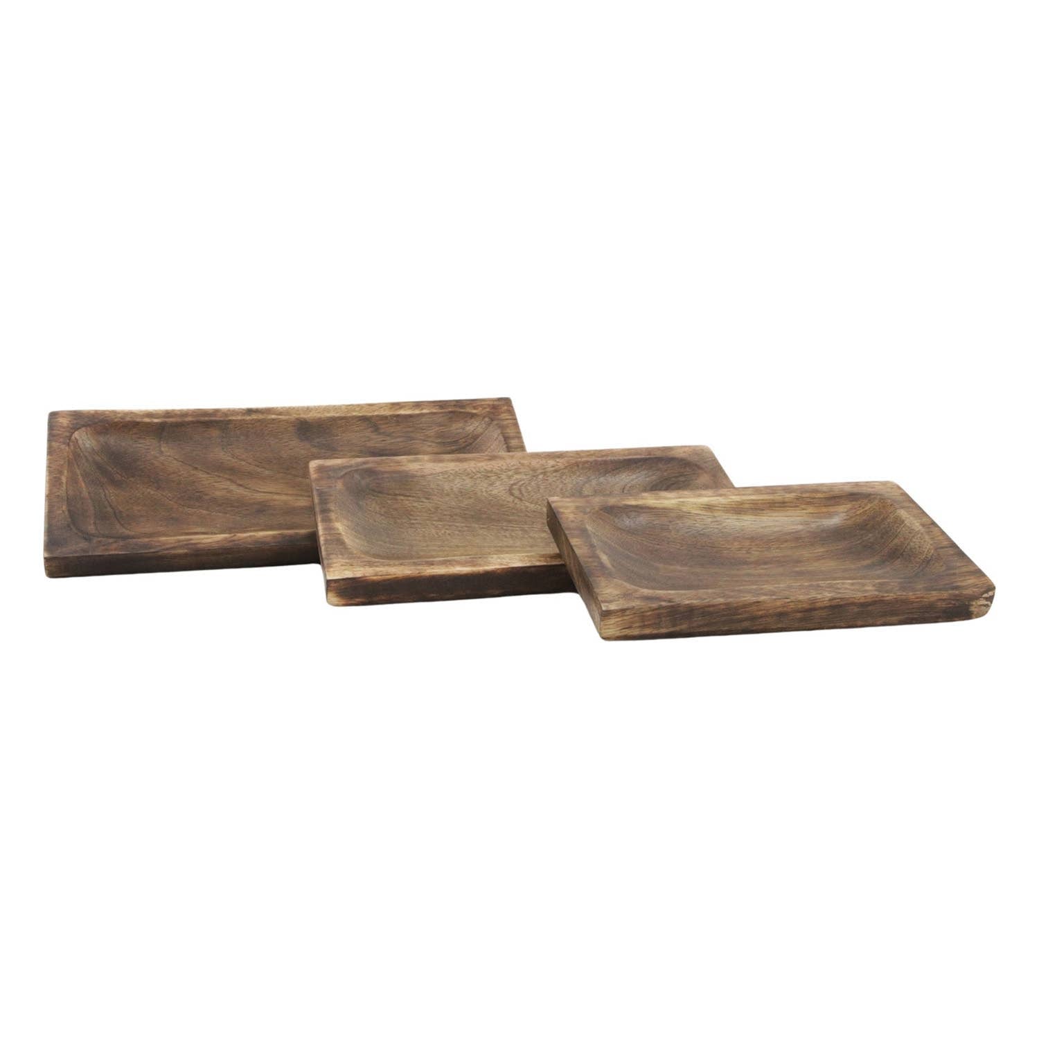 Dark Wood Rectangular Tray | Sold Each