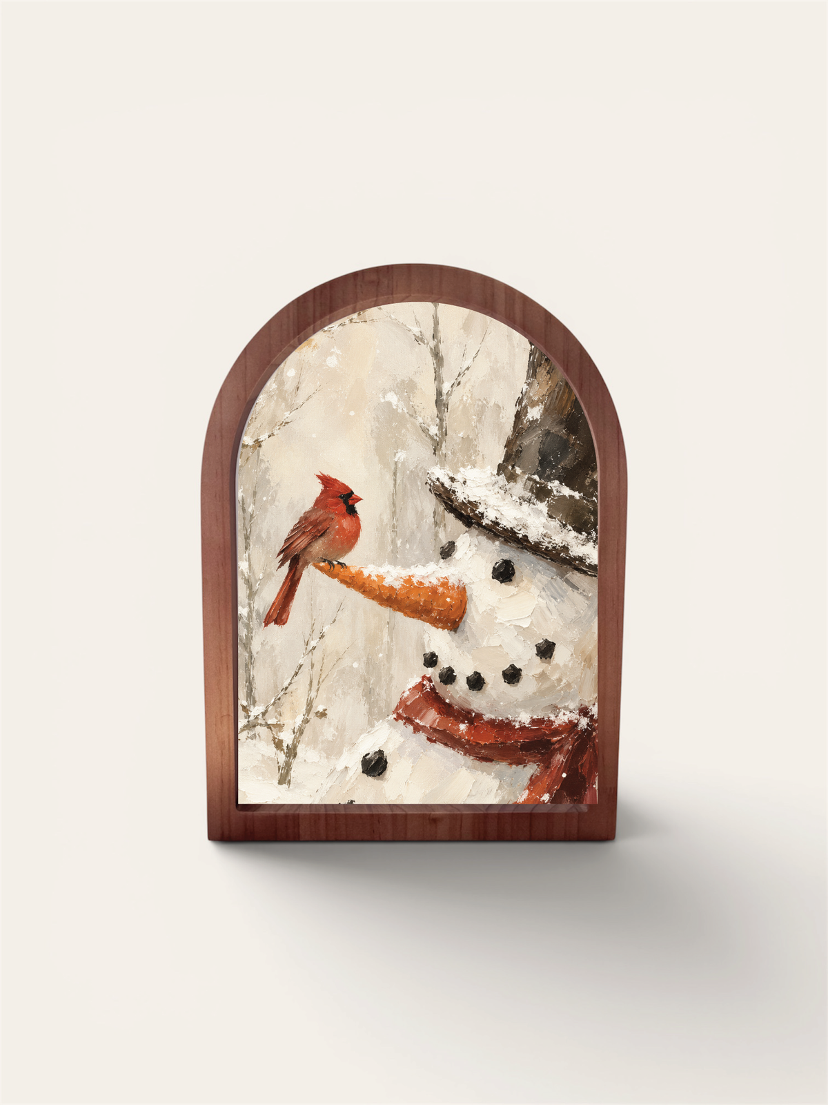 Cardinal on Snowman Nose, Arch