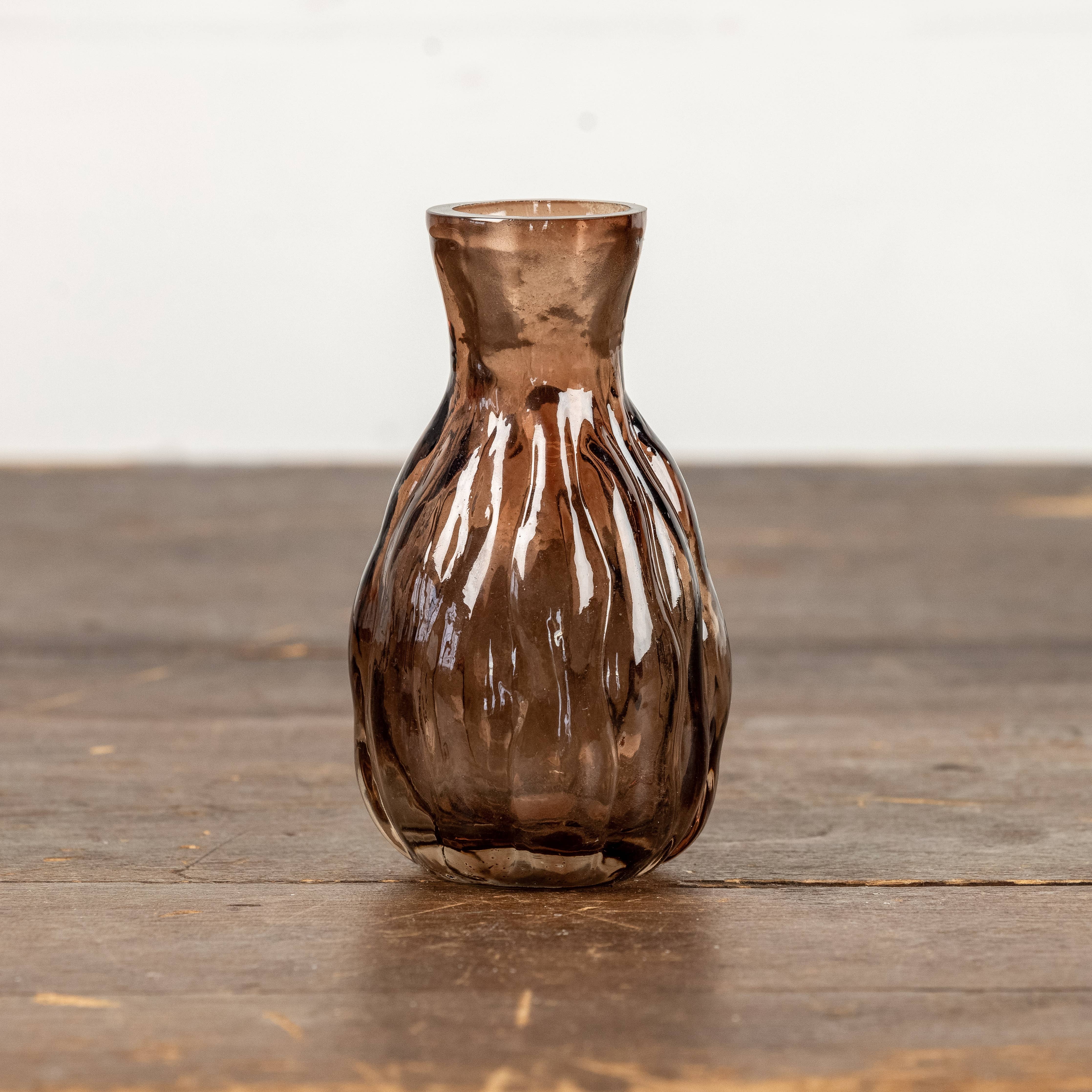4.5" AMBER GLASS BUD VASE