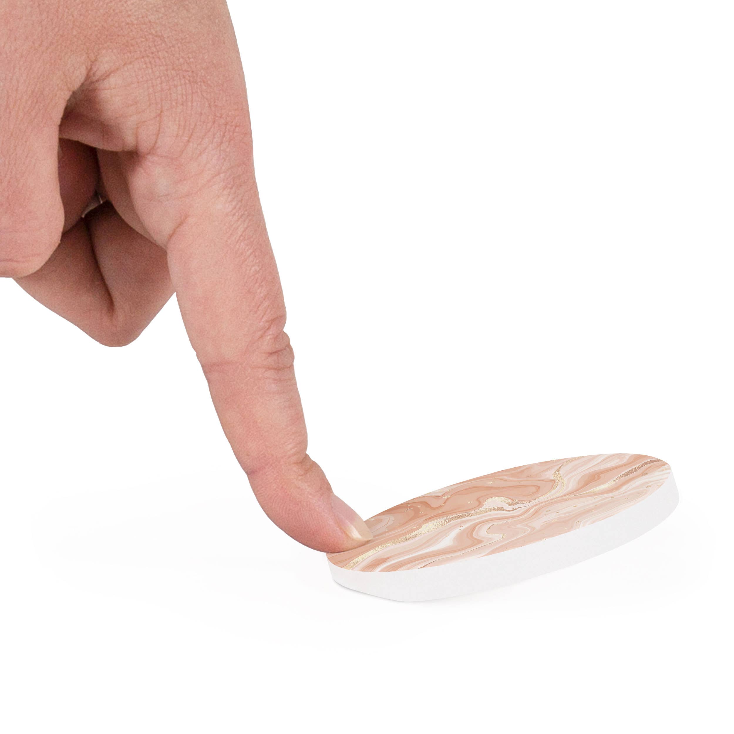 Pink Marble Pattern Car Coaster