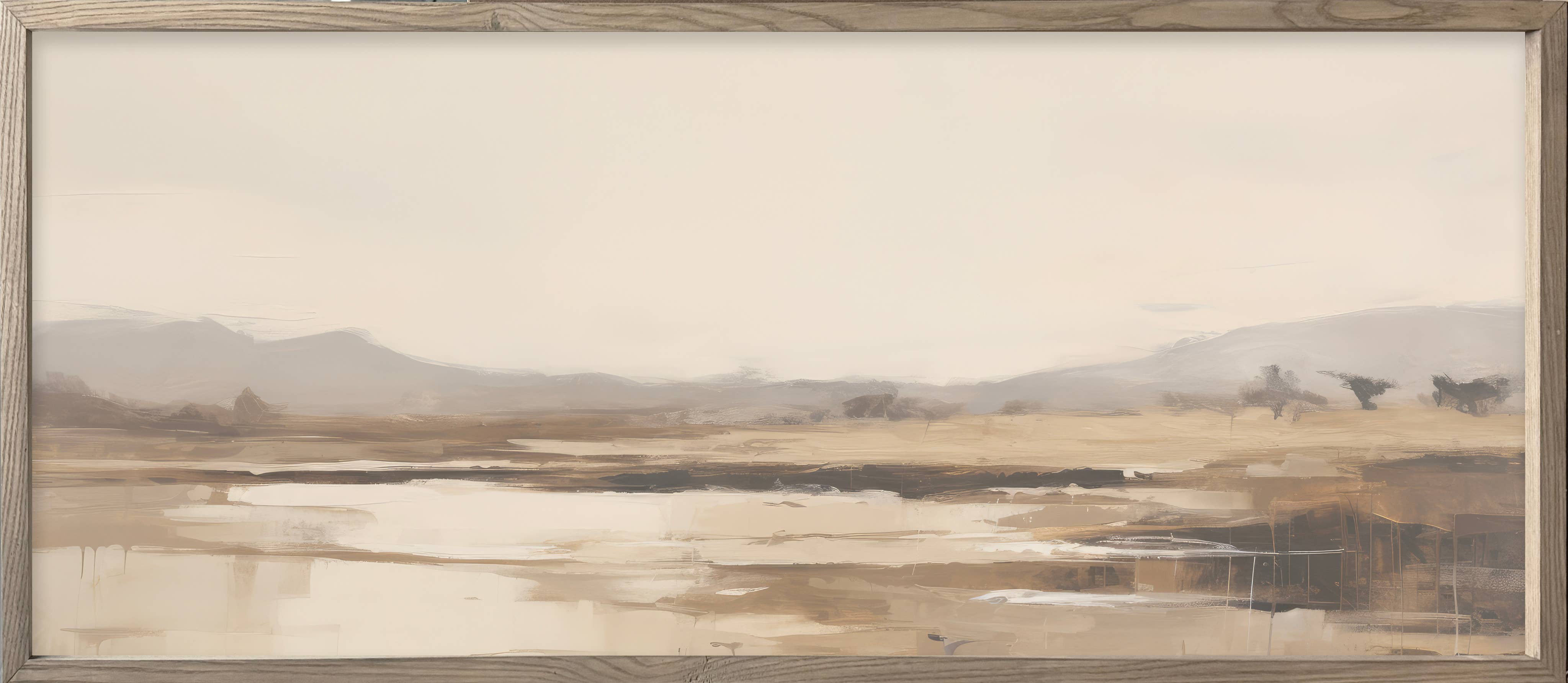 24x60 Thin Oak - Abstract Mountain