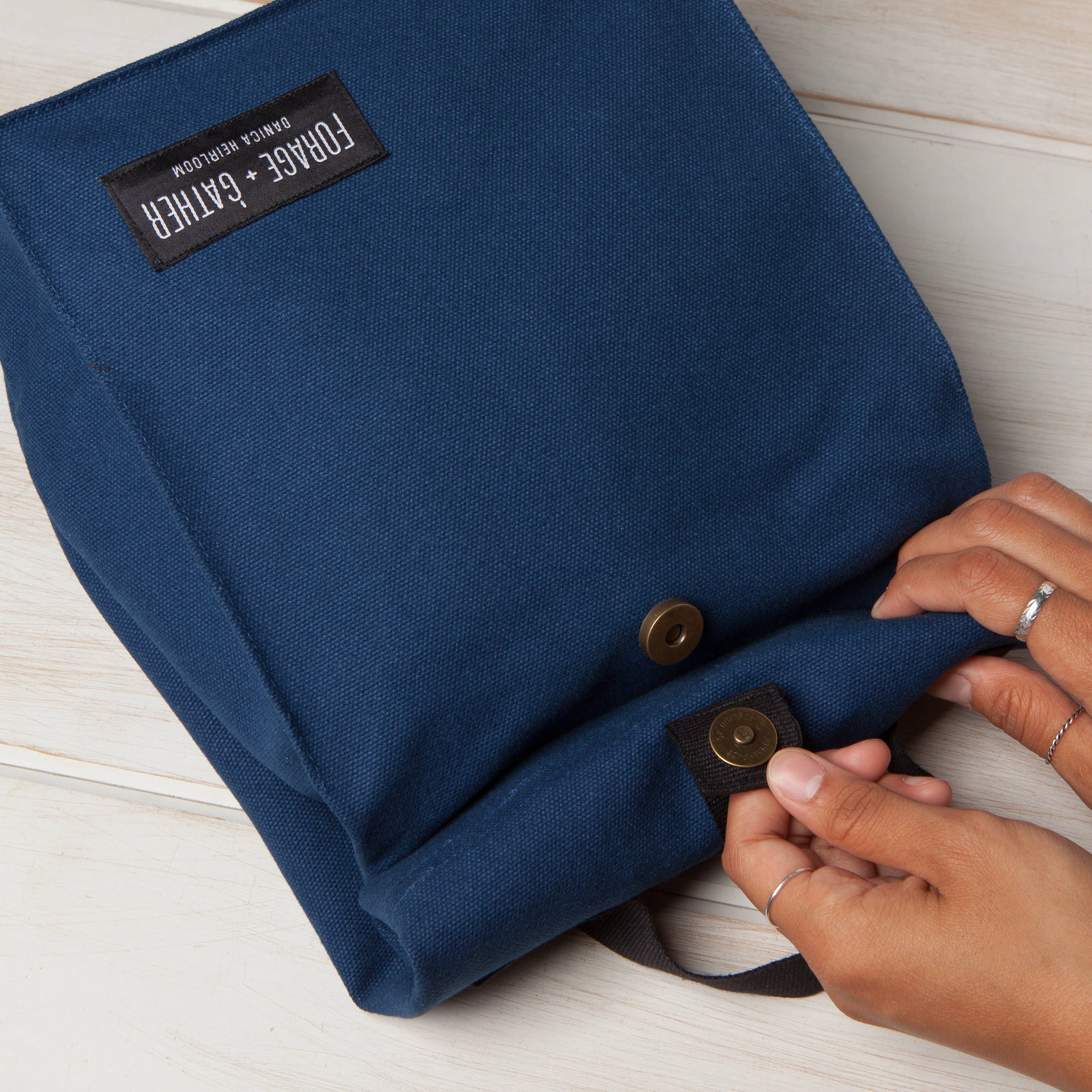 Forage And Gather Blue Lunch Bag