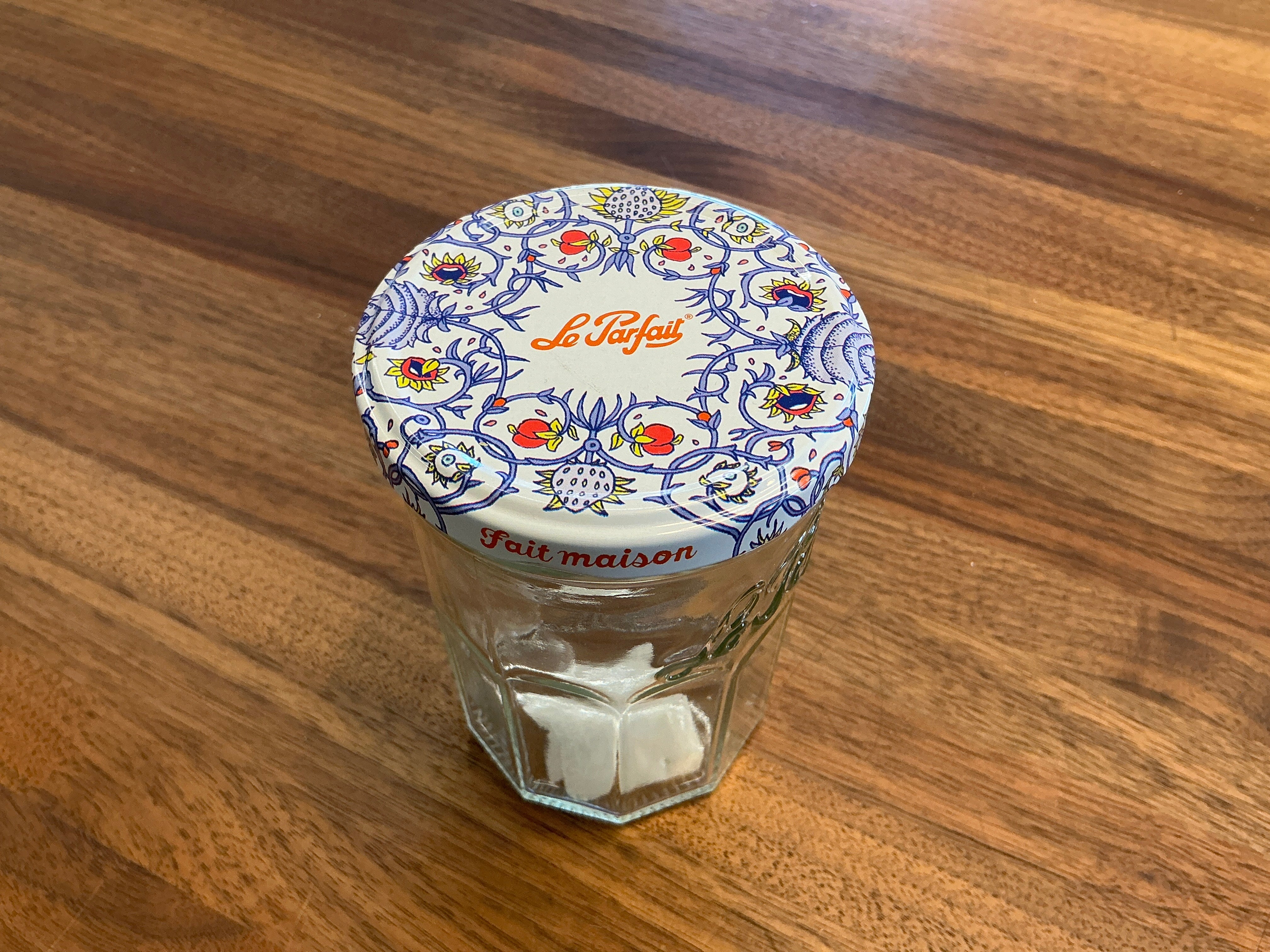 French Jam Jar Faceted Jelly Glass With Metal Twist Lid | 385ml