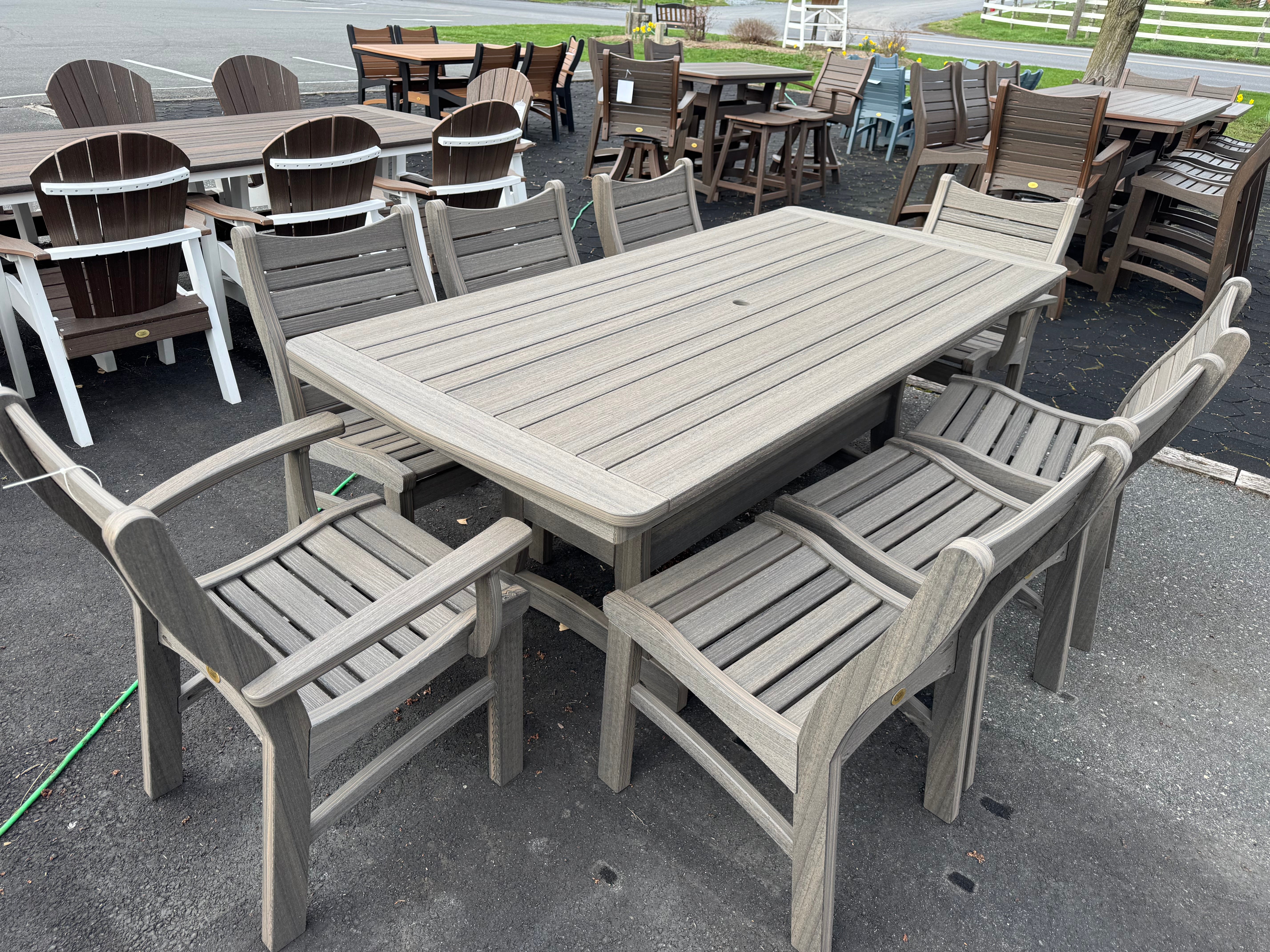 Bayshore Dining Table 40" X 84" | Coastal Gray