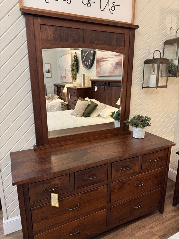 Rustic Cherry - Barn Floor Top 64" Low Dresser